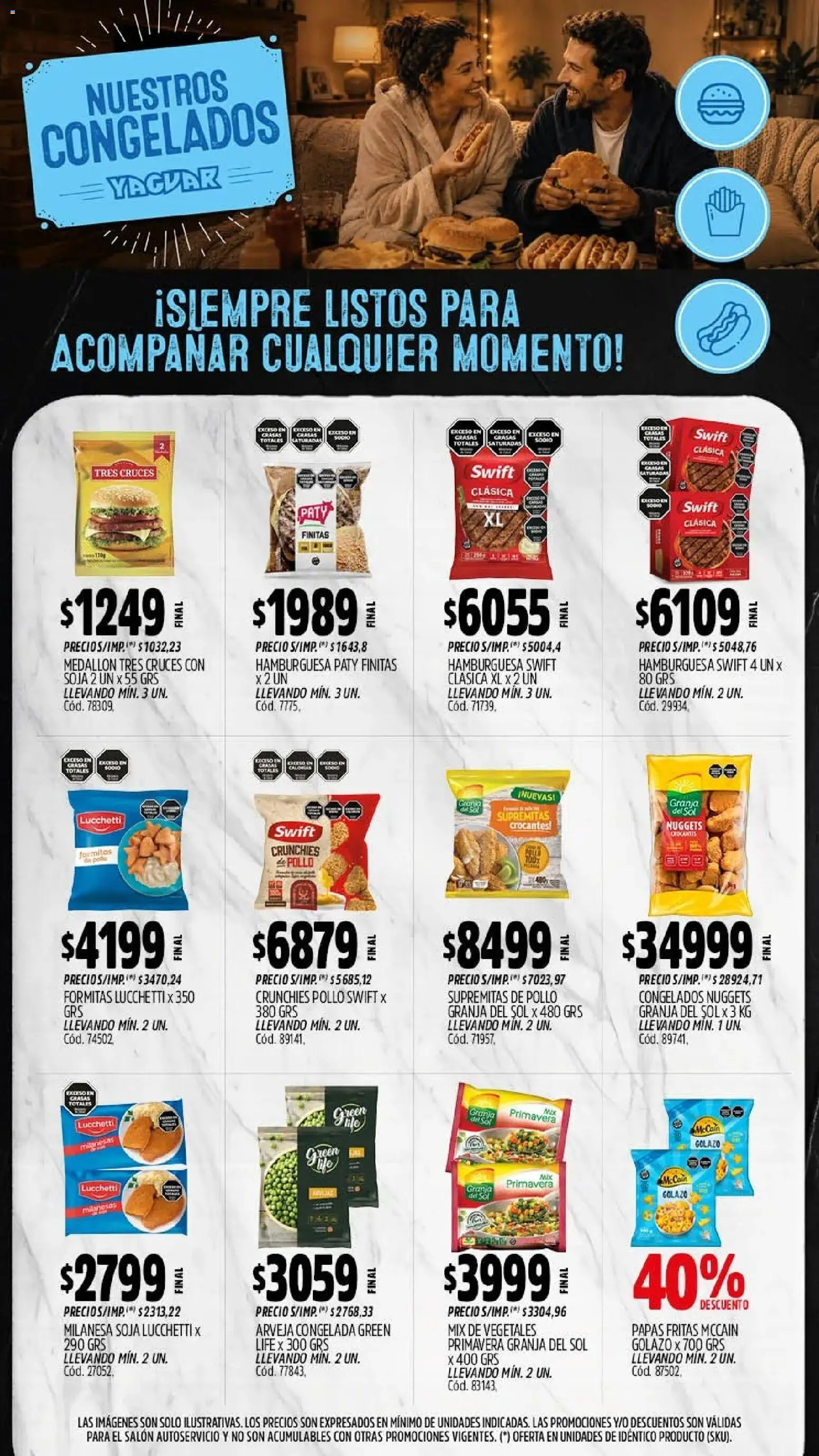 Yaguar - Oferta Semanal San Juan │ válido desde el 24/08/2026 | Página: 8 | Productos: Arveja, Pollo, Milanesa, Hamburguesa
