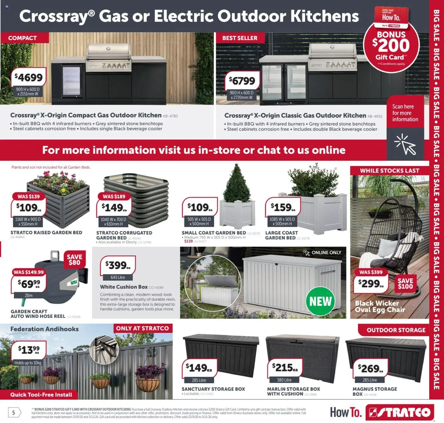 Stratco catalogue - valid from 25/09/2026 | Page: 5 | Products: Cushion, Storage box, Tools, Bed