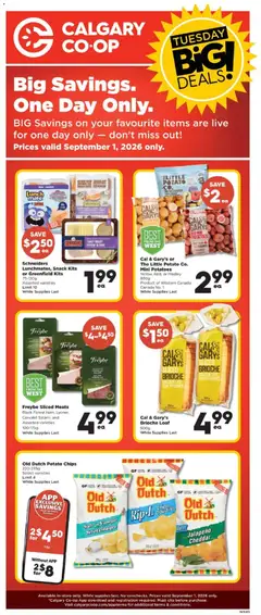 Preview of Calgary Co-op weekly flyer / circulaire from shop Calgary Co-op valid from Aug 27, 2026