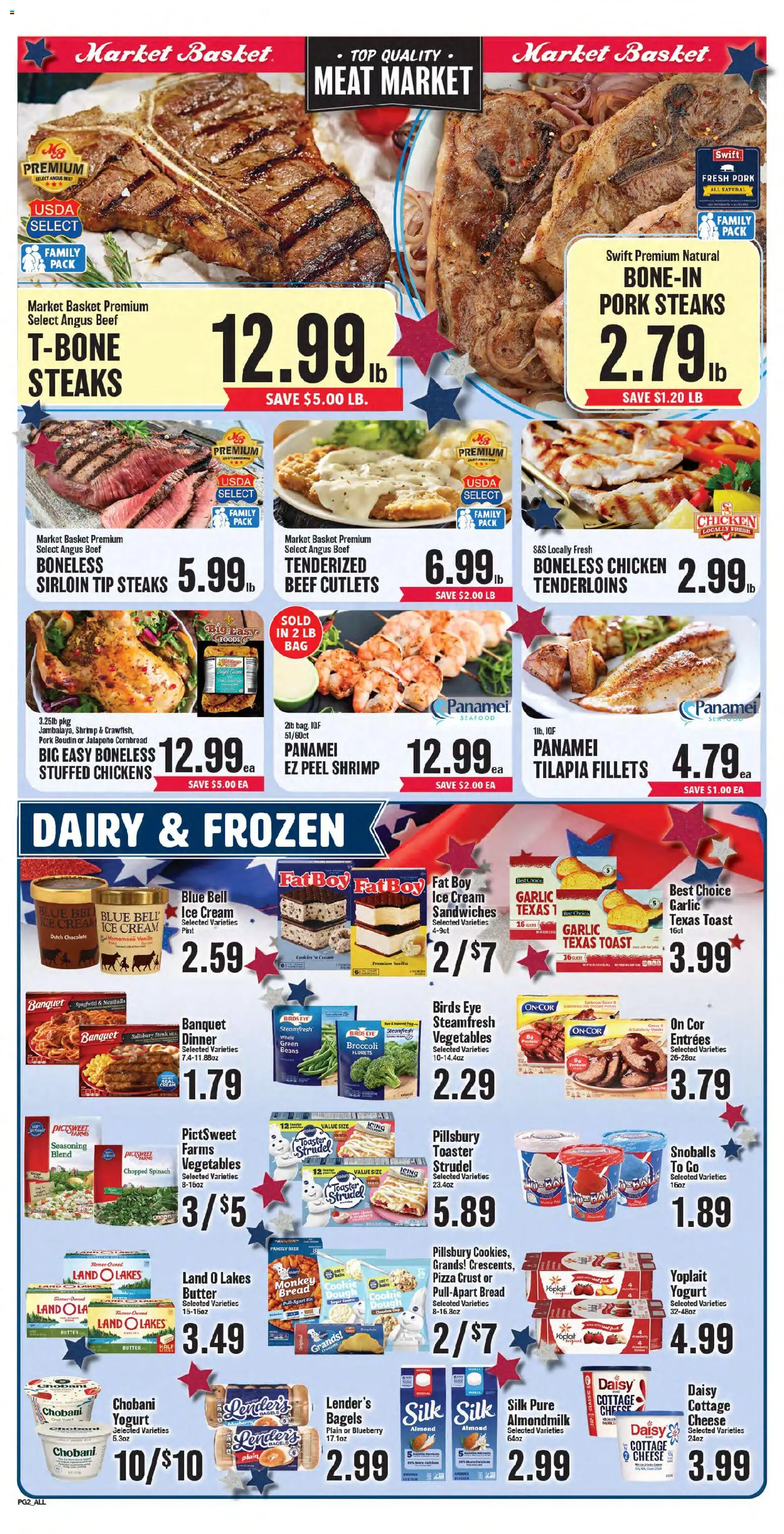 Market Basket Weekly Ad - valid from 10.06.2026 | Page: 4 | Products: Butter, Pork, Beef, Vegetables