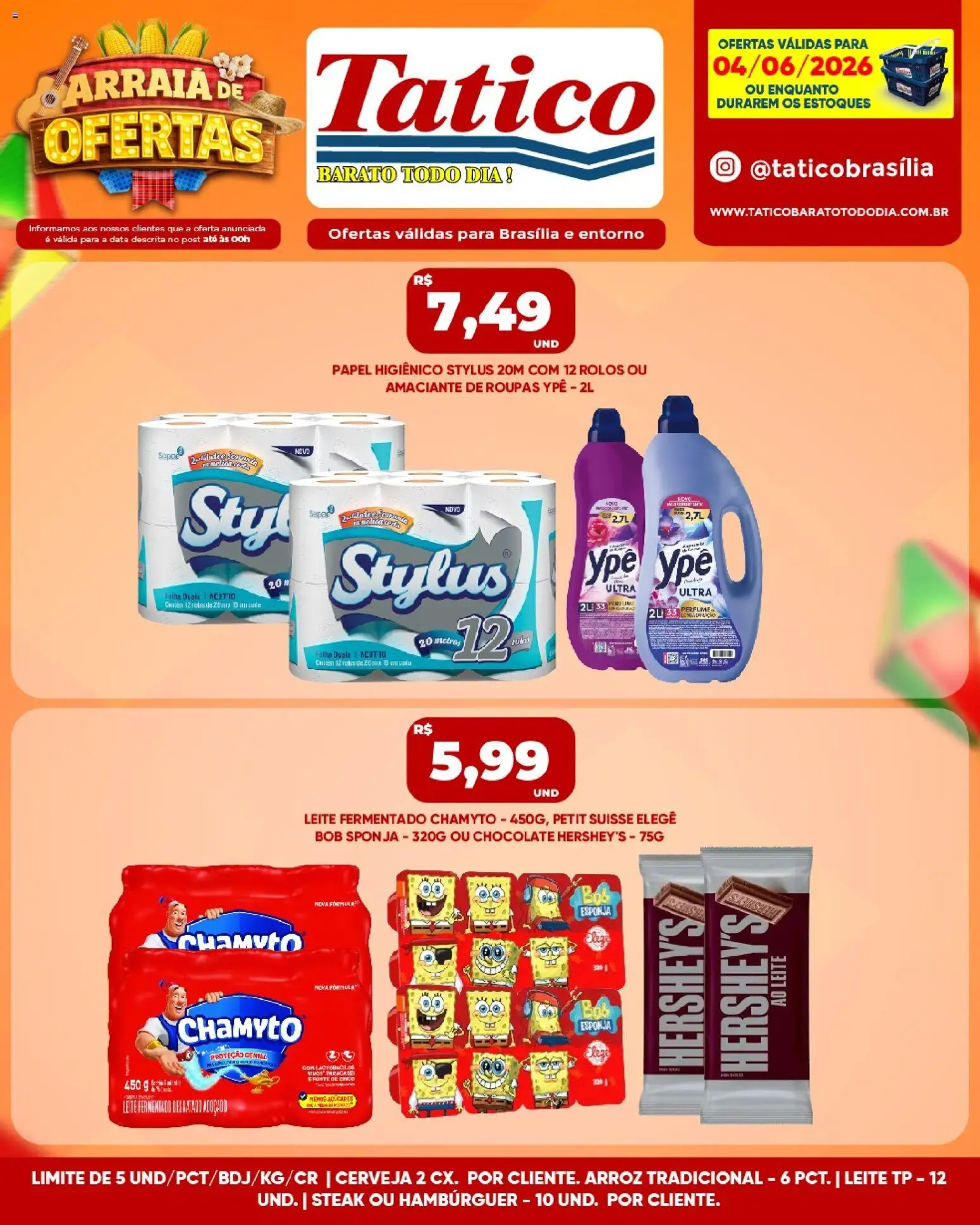 Tatico Folheto - válido de 04.06.2026 | Página: 6 | Produtos: Perfume, Leite, Cerveja, Arroz