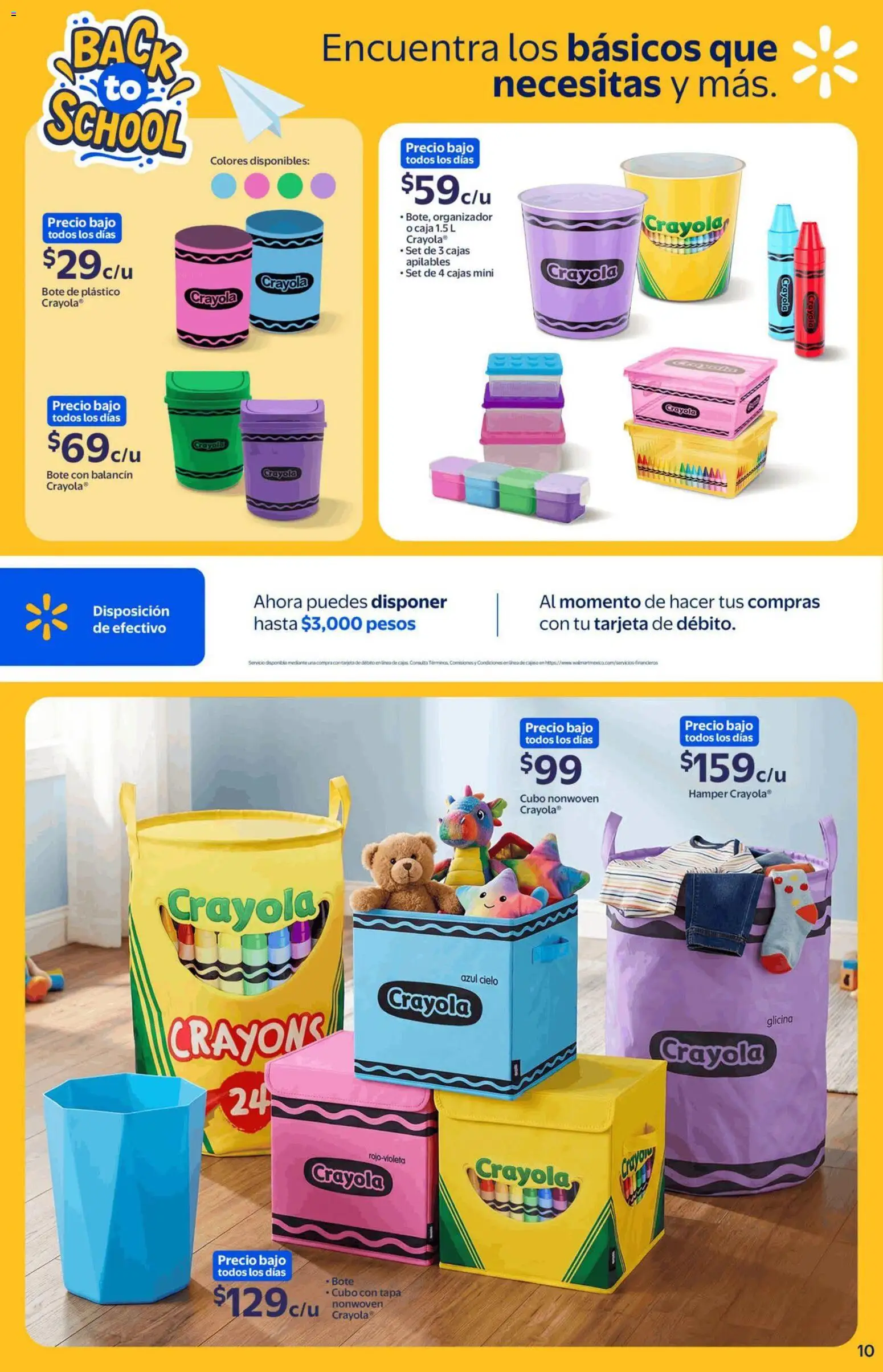 Nuevas ofertas de Walmart válidas en toda la República Mexicana desde el 13/08/2026. ¡Encuentra las mejores ofertas en Walmart folleto Back to School! | Página: 10 | Productos: Organizador, Caja