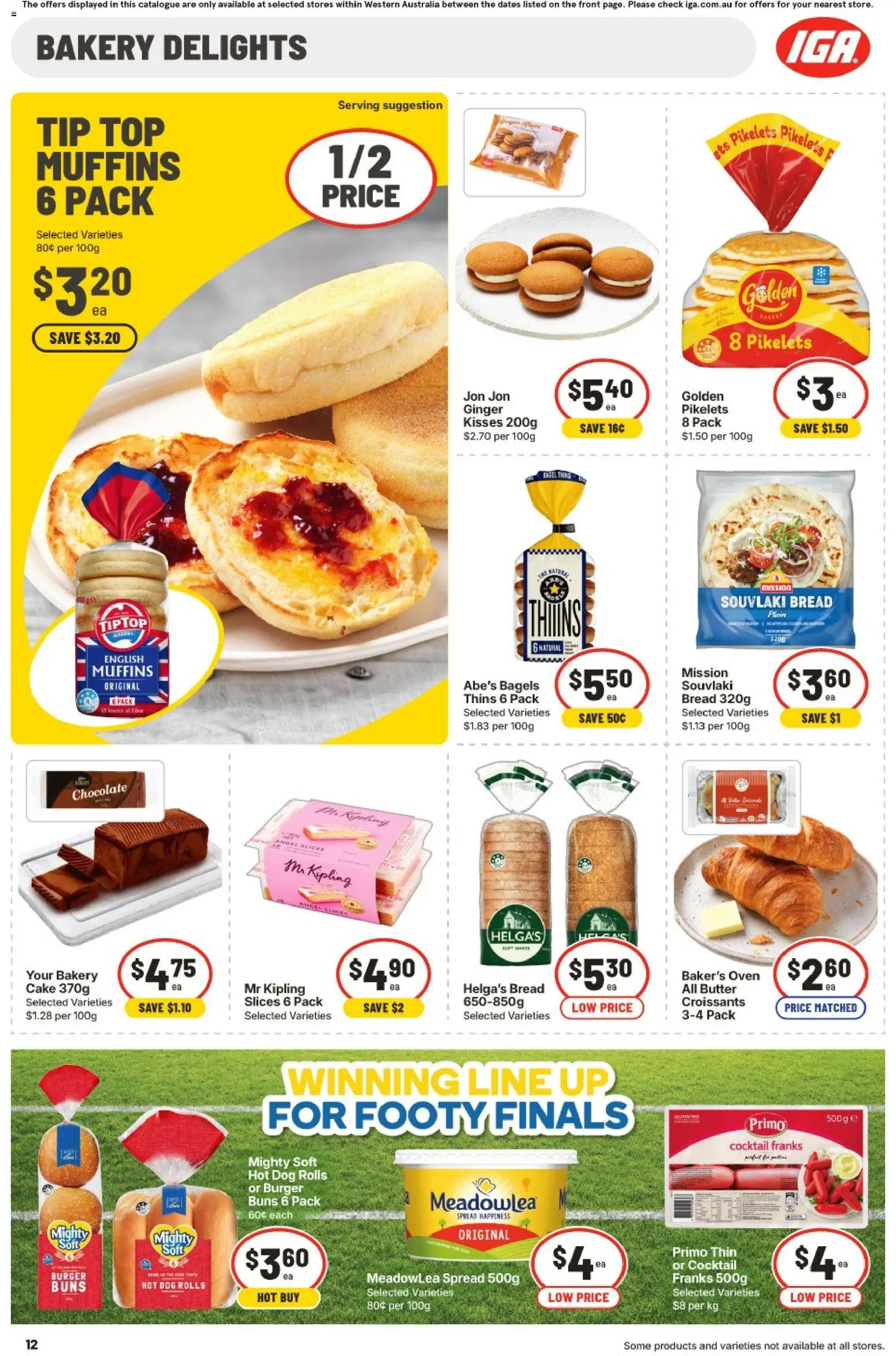 IGA catalogue - valid from 30/09/2026 | Page: 12 | Products: Bagels, Chocolate, Bakery, Spread
