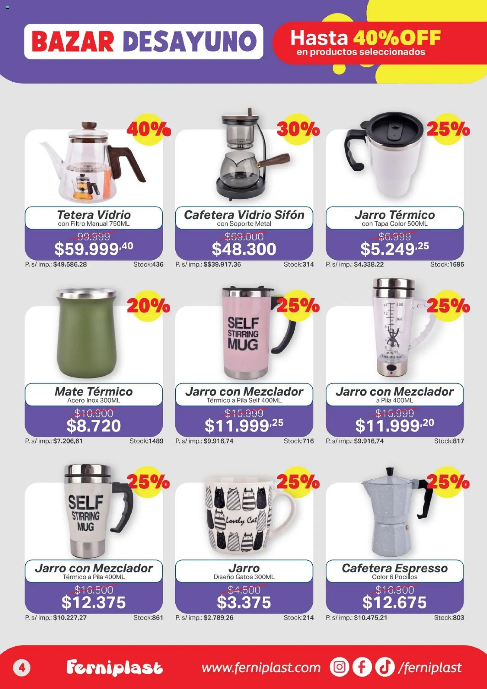 Ferniplast catálogo │ válido desde el 16.04.2026 | Página: 4 | Productos: Pila, Mate, Mezclador, Tetera