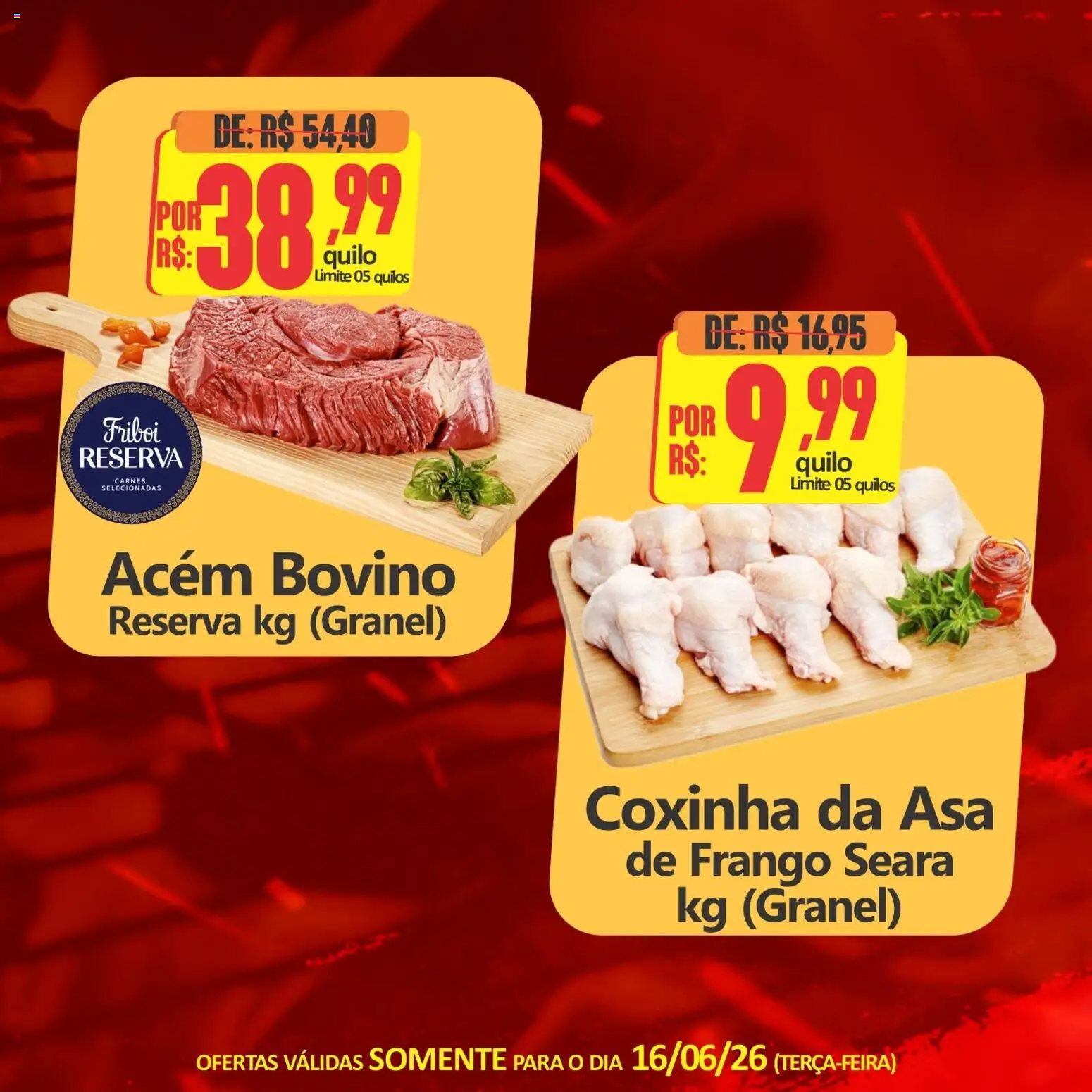 Big Supermercados Folheto - válido de 16.06.2026 | Página: 2 | Produtos: Acém, Asa de frango, Frango