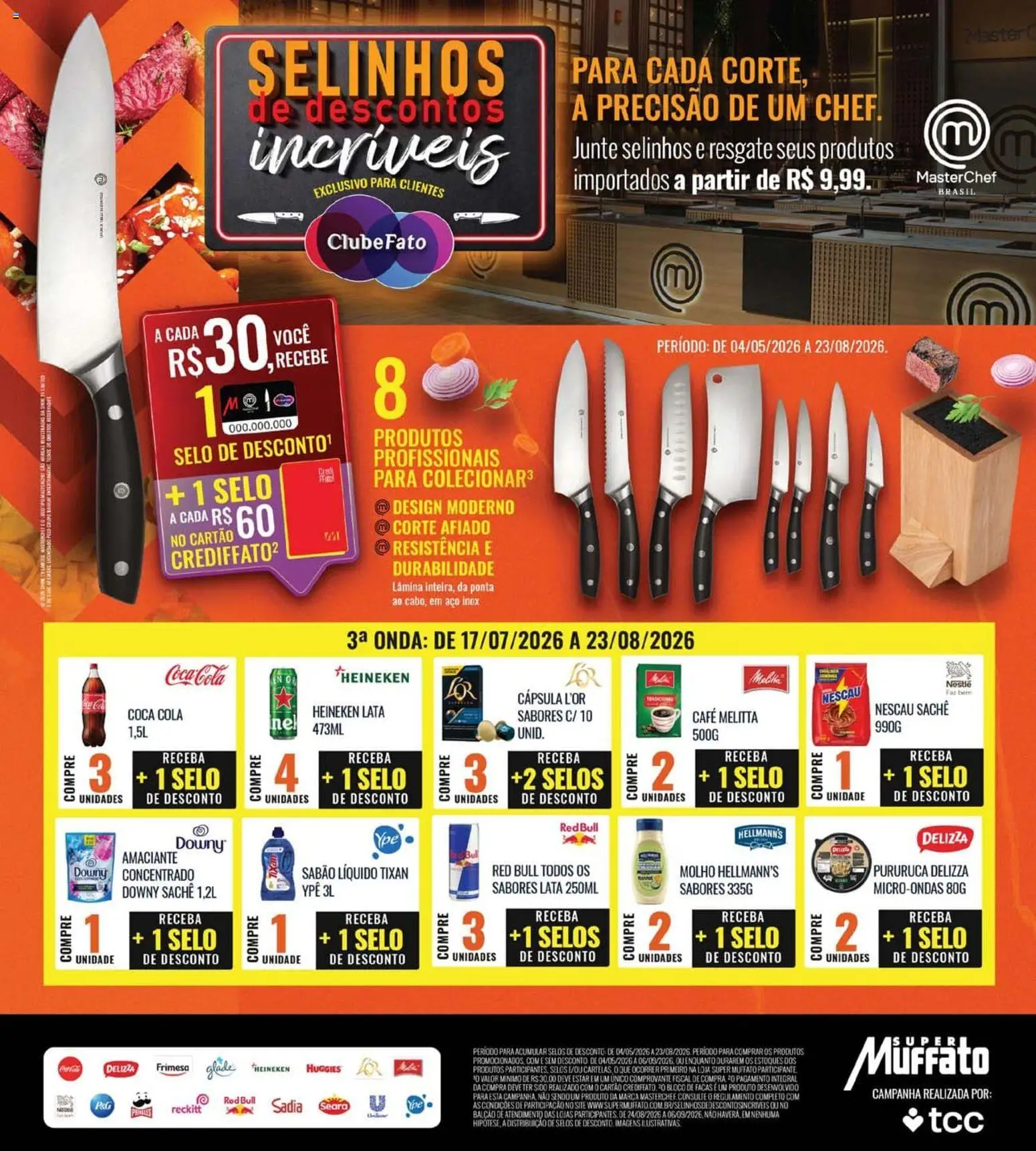 Super Muffato Folheto - válido de 13/08/2026 | Página: 2 | Produtos: Facas, Nescau, Café, Amaciante