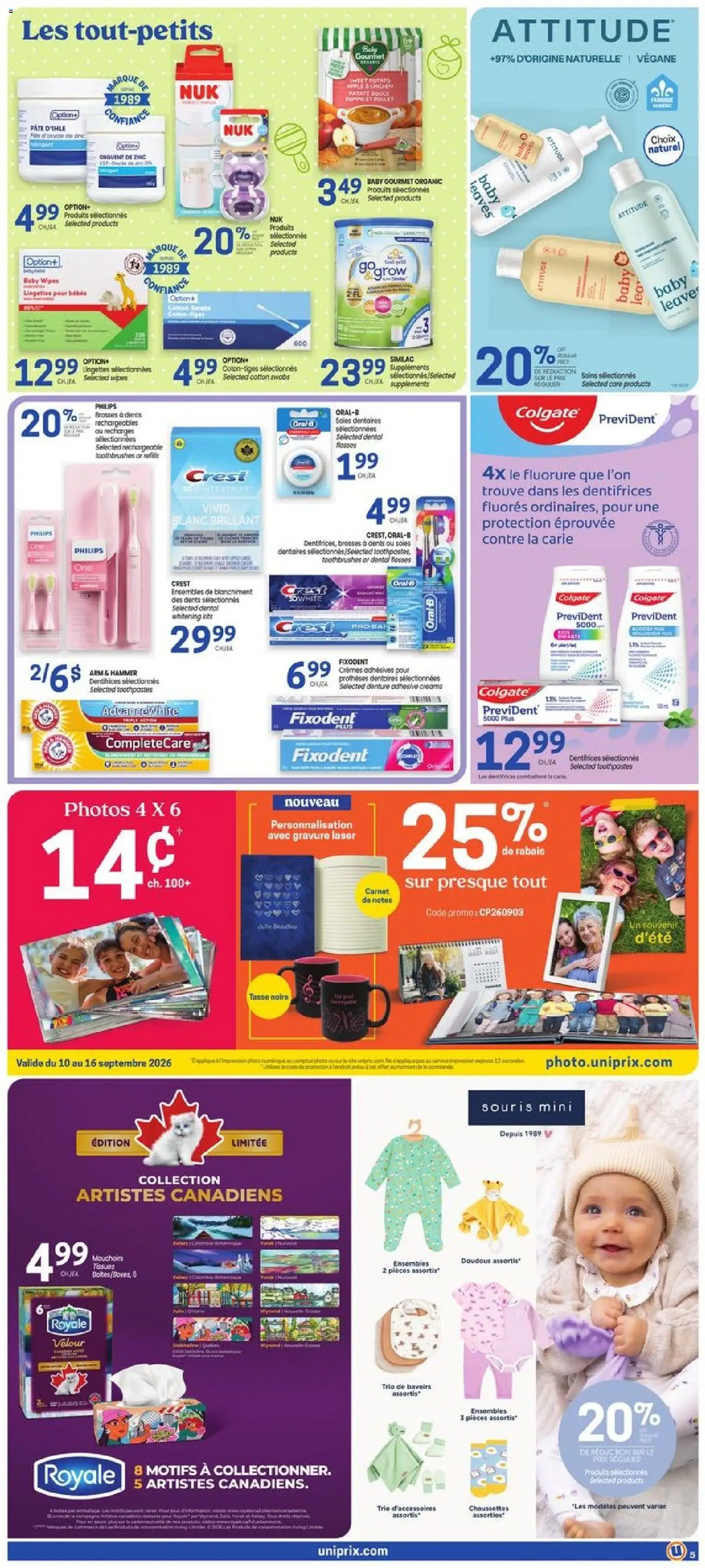 Uniprix flyer valid from Sep 10, 2026 | Page: 6 | Products: Cotton swabs