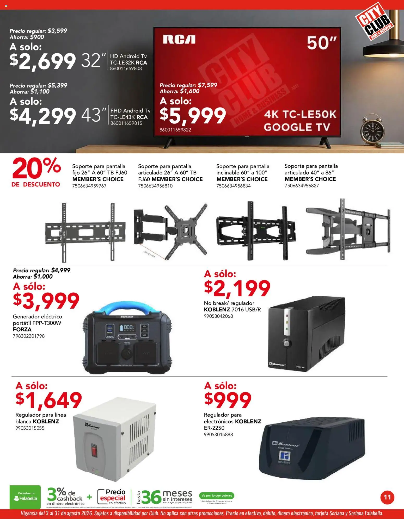 Nuevas ofertas de City Club válidas en toda la República Mexicana desde el 03/08/2026. ¡Encuentra las mejores ofertas en City Club catálogo! | Página: 11