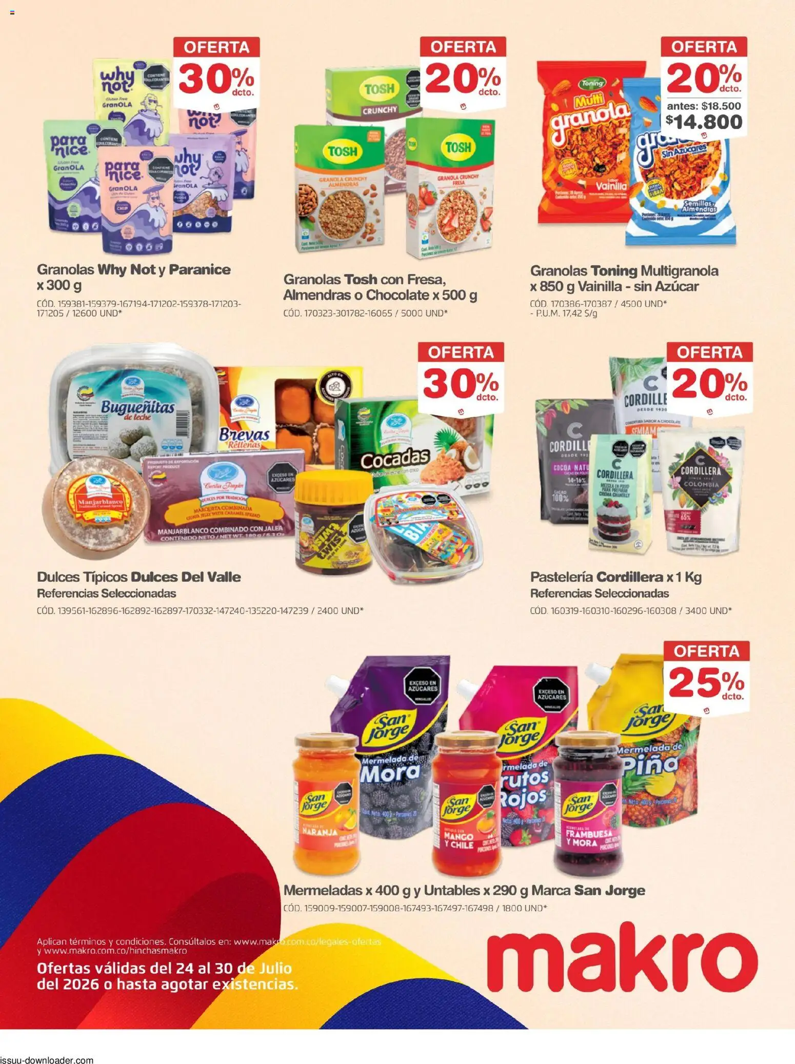 Makro revista - valida desde el 24/07/2026 | Página: 15 | Productos: Piña, Azucar, Semillas, Mermelada