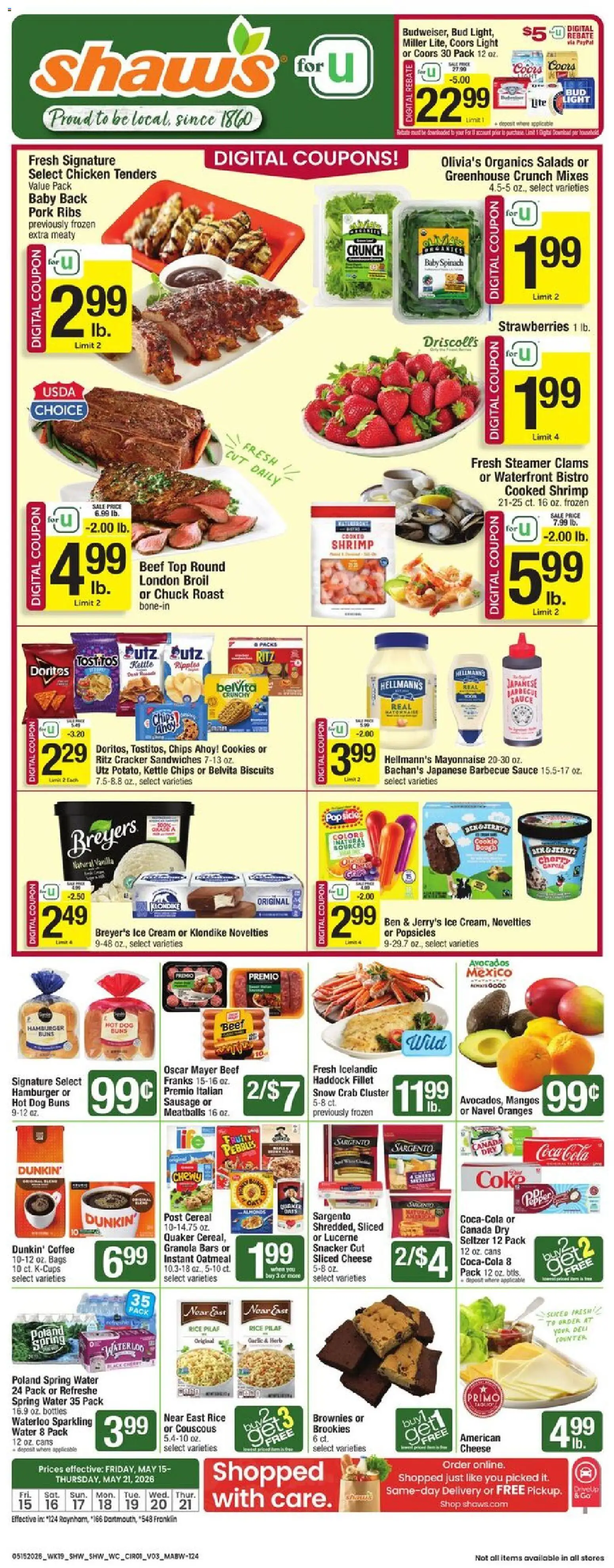 Shaw's Weekly Ad - MA - valid from 15.05.2026 | Page: 1