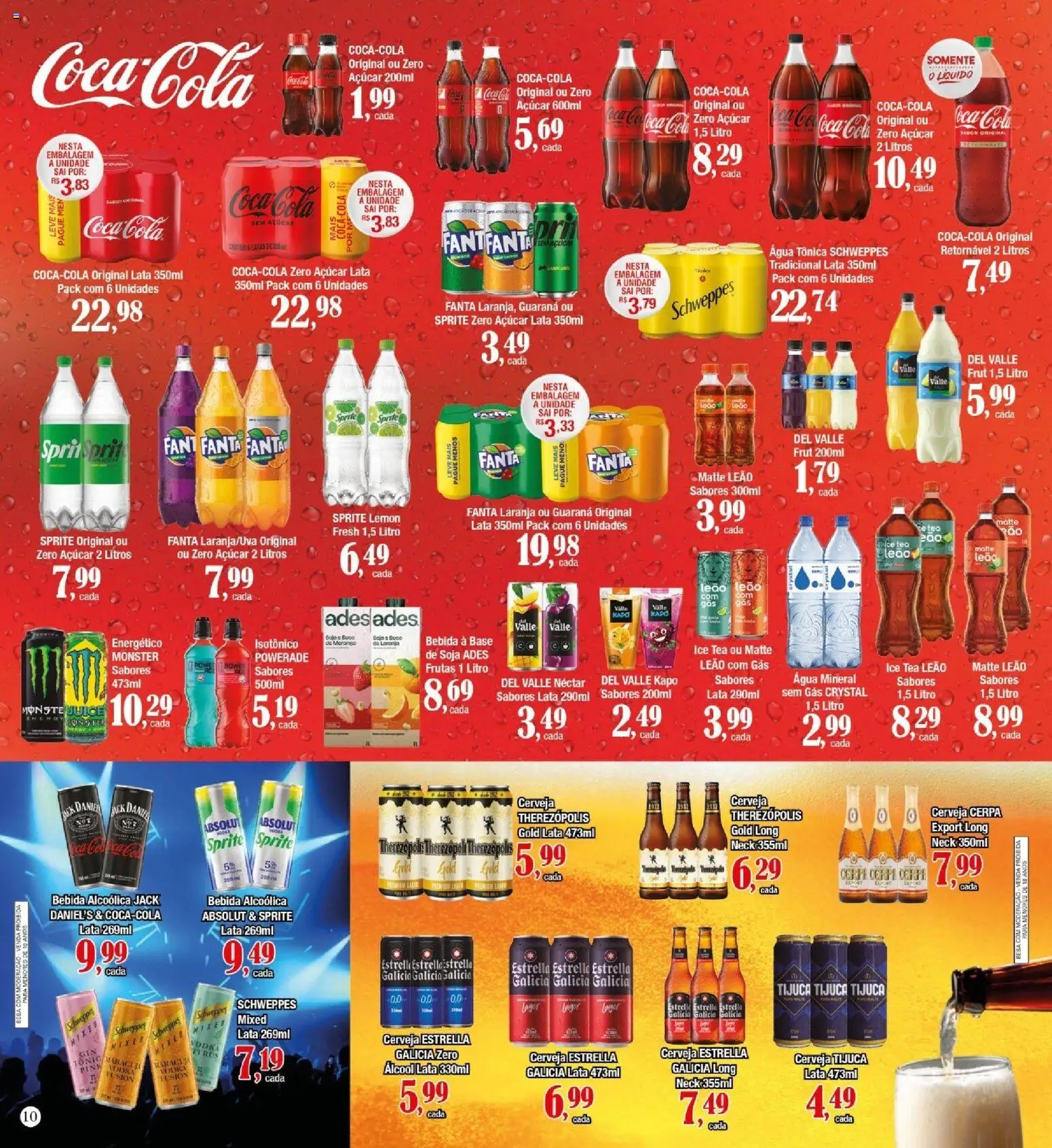 Supermercados Unidos Folheto - válido de 17/07/2026 | Página: 10 | Produtos: Ice tea, Cerveja, Base, Açúcar