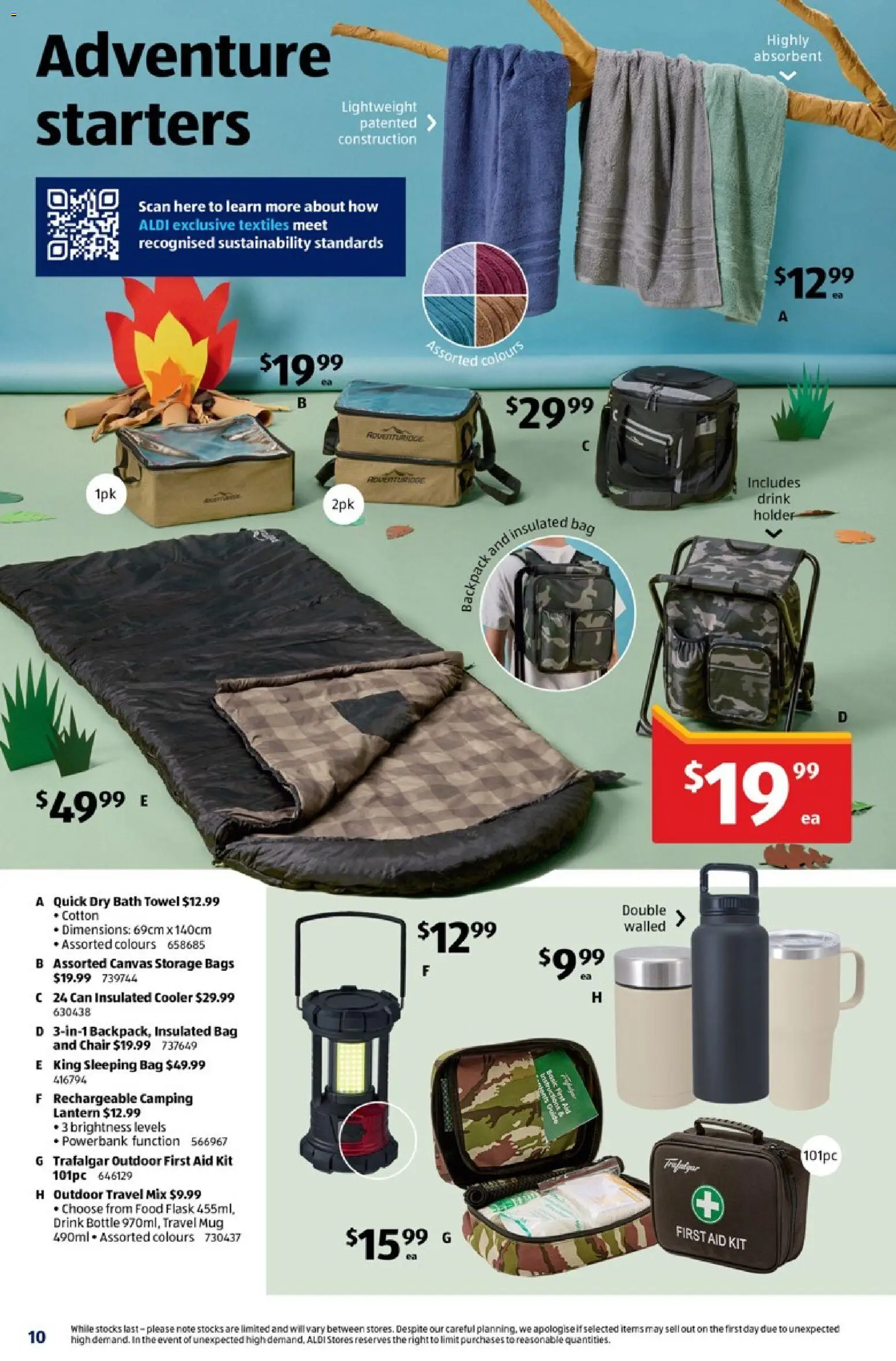 Aldi catalogue - valid from 23/08/2026 | Page: 10 | Products: Chair, Food, Bath, Backpack