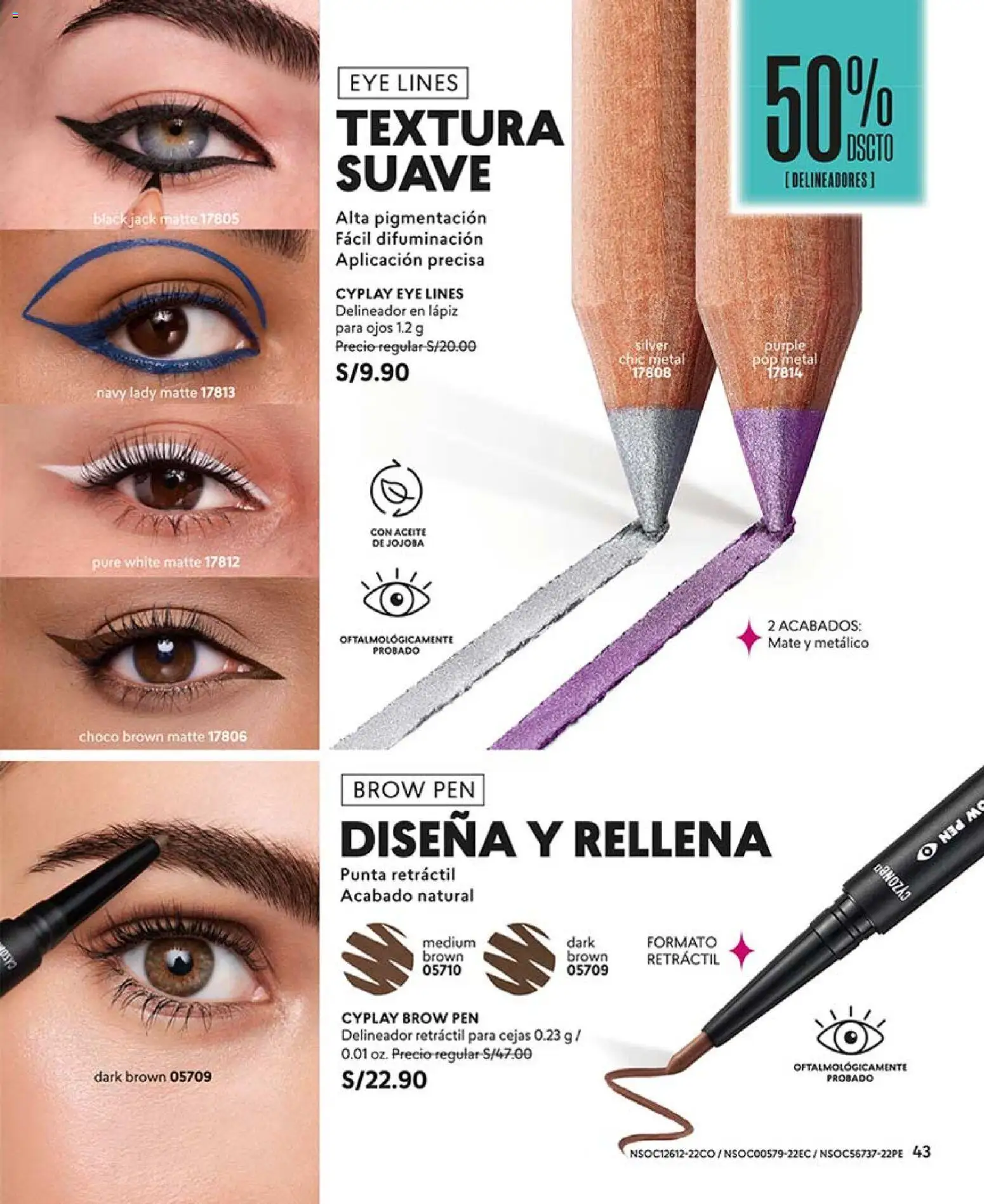 Catálogo CyZone válido desde 14/03/2026 | Página: 43 | Productos: Delineador, Aceite, Puré