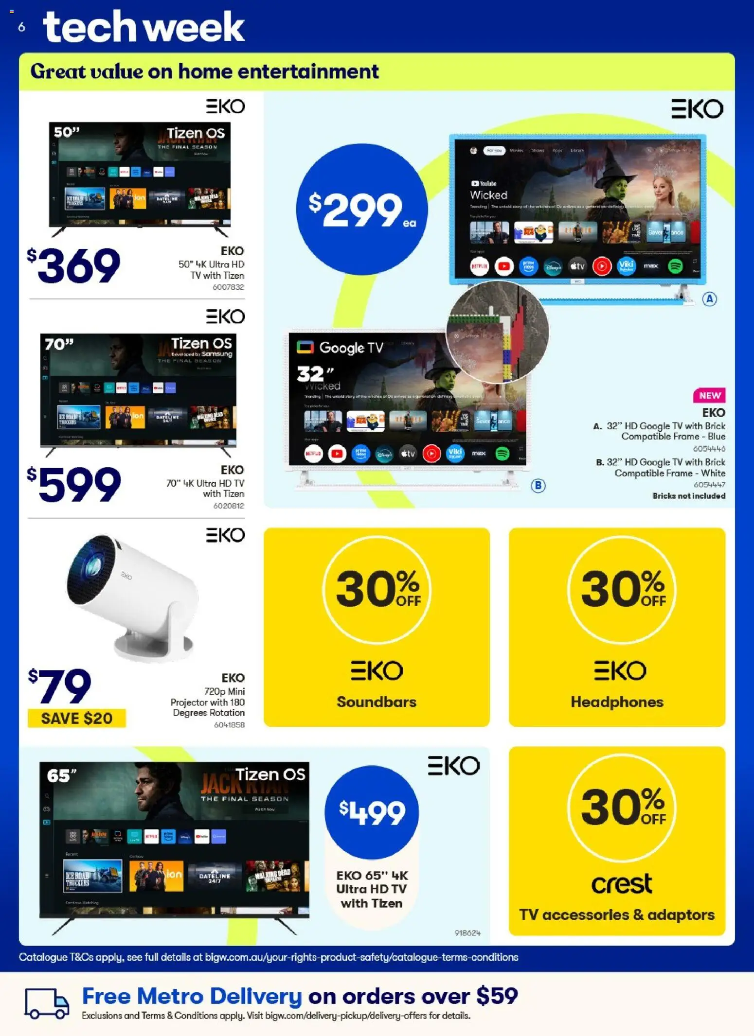 Big W catalogue - valid from 12.03.2026 | Page: 6 | Products: Accessories, Tv, Headphones, Projector