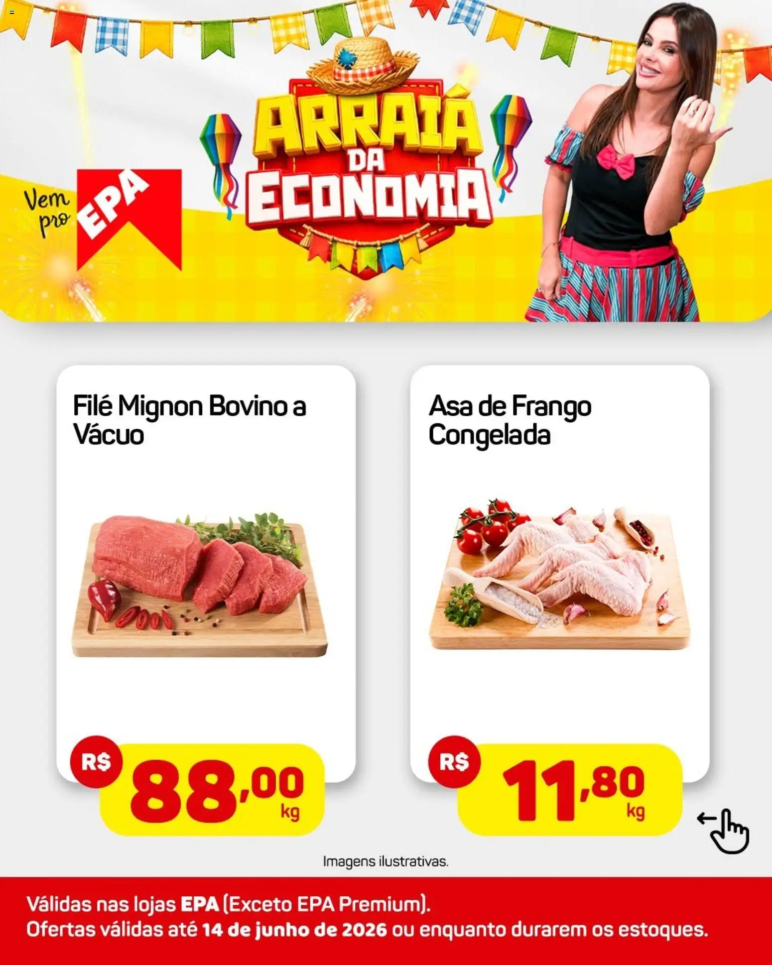EPA Folheto - válido de 08.06.2026 | Página: 1 | Produtos: Filé mignon, Asa de frango, Frango