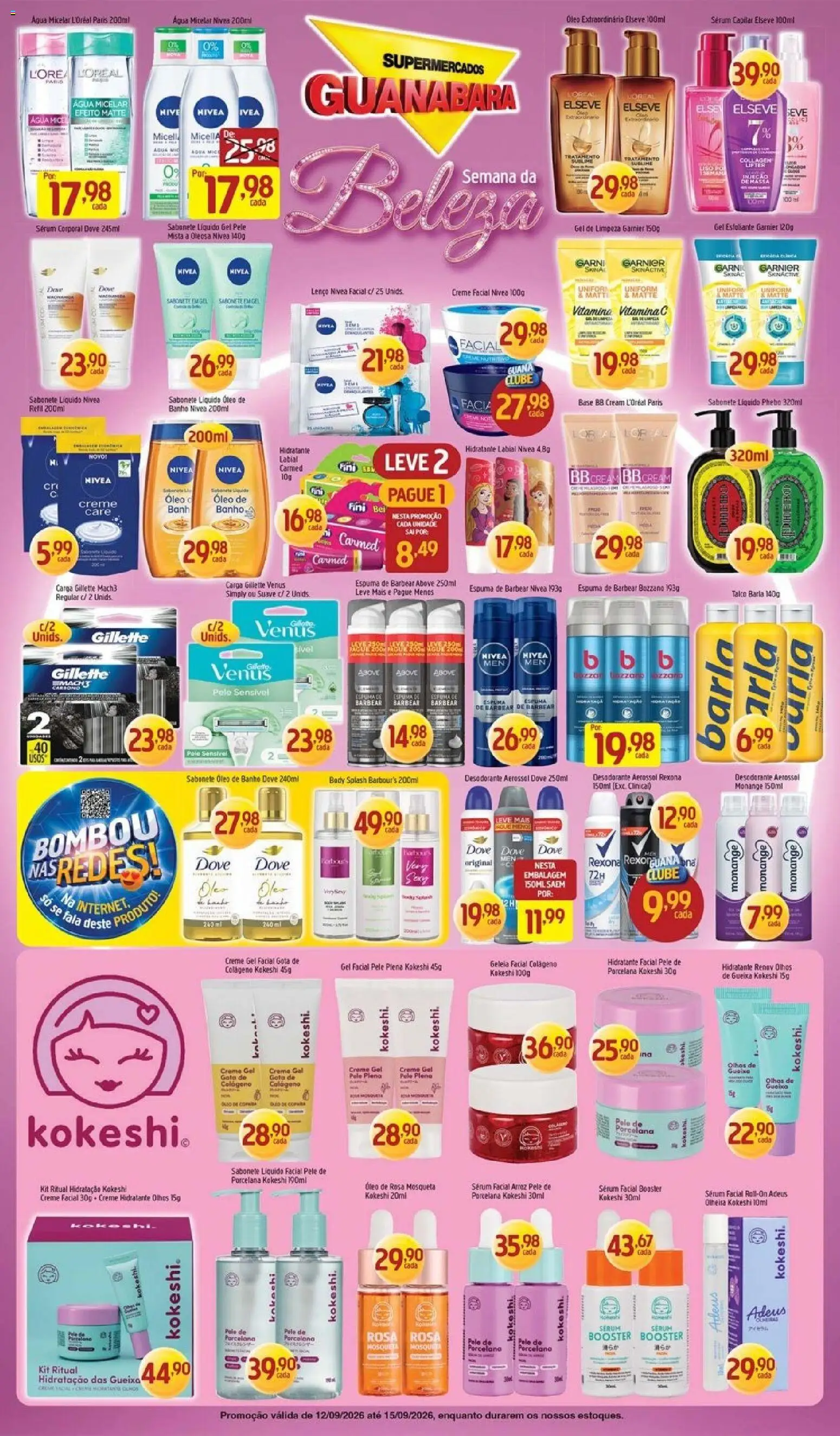 Supermercados Guanabara Folheto - válido de 12/09/2026 | Página: 10 | Produtos: Água micelar, Desodorante, Geleia, Creme