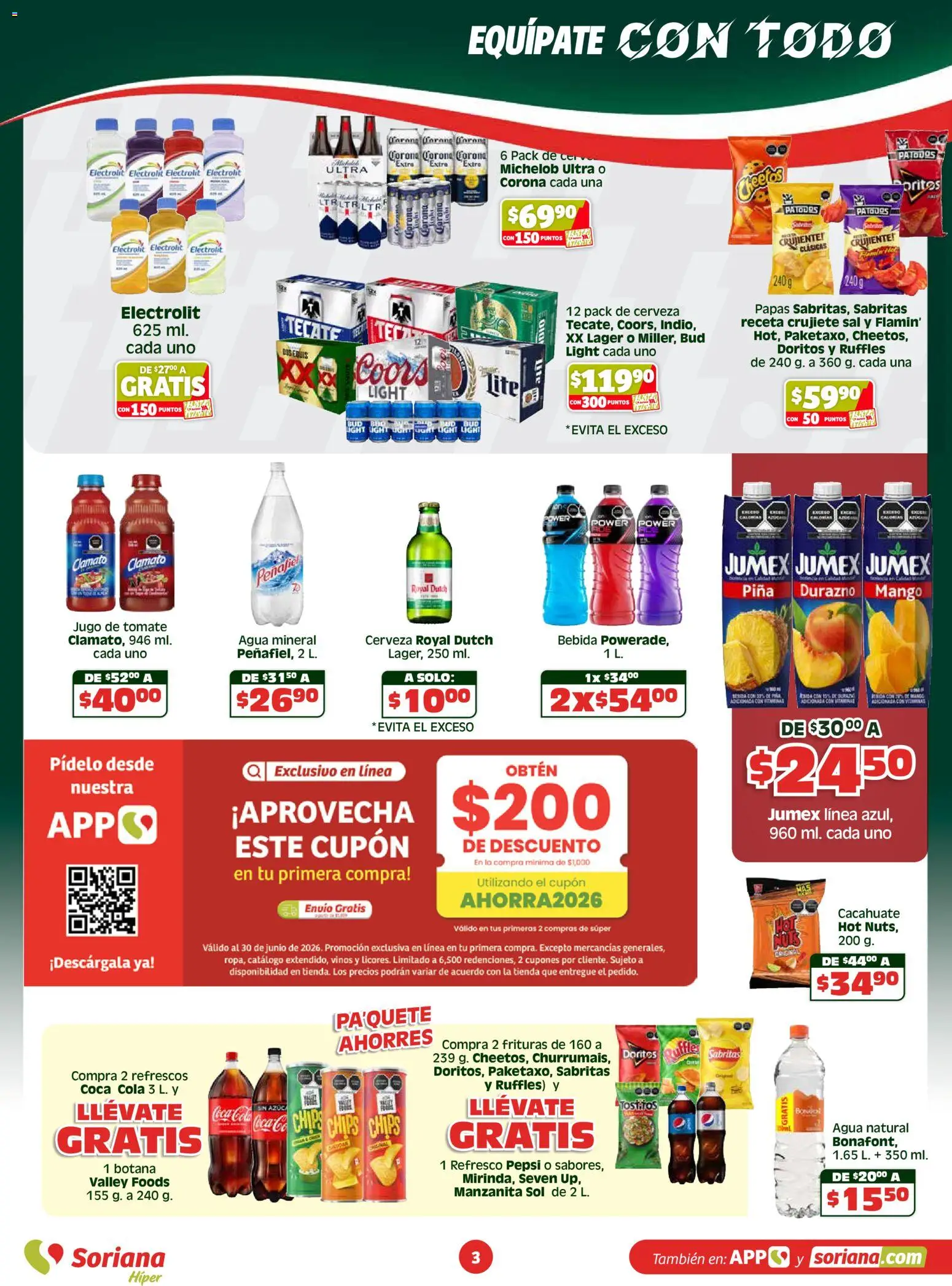 Nuevas ofertas de Soriana válidas en toda la República Mexicana desde el 30.04.2026. ¡Encuentra las mejores ofertas en Soriana folleto! | Página: 3
