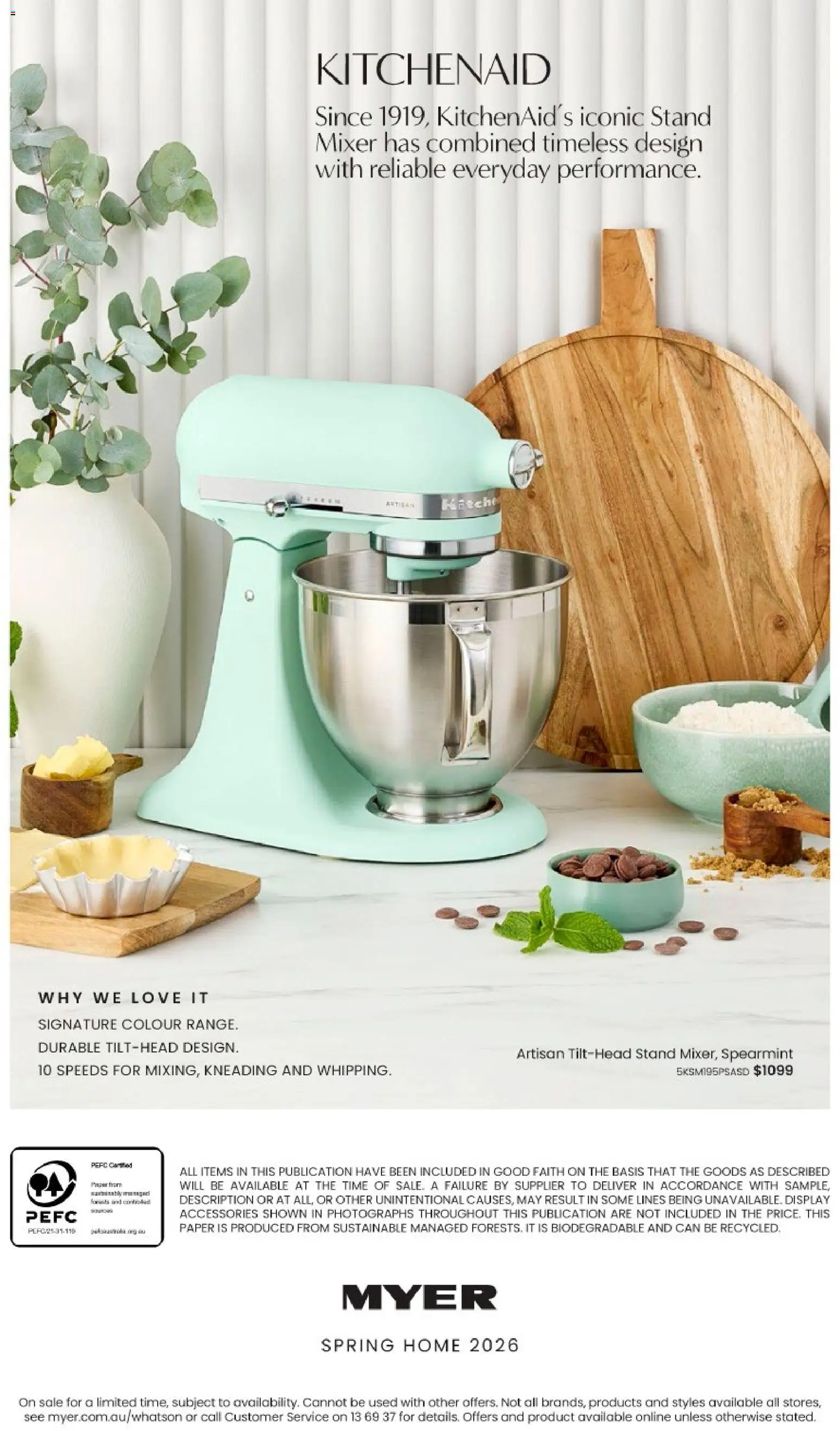 Myer catalogue - valid from 01/08/2026 | Page: 40 | Products: Sustainable, Accessories, Mixer