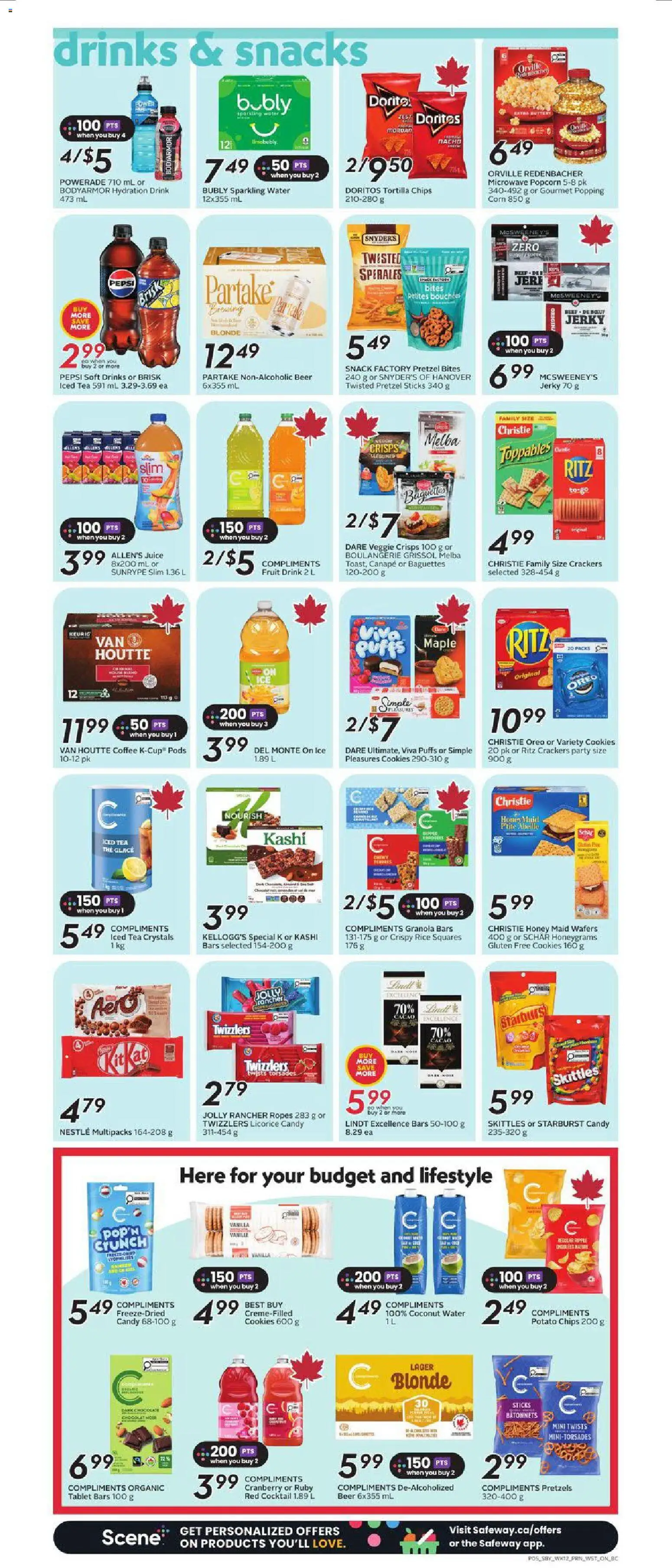 Safeway flyer valid from Jul 16, 2026 | Page: 8 | Products: Rice, Pepsi, Crisps, Snacks