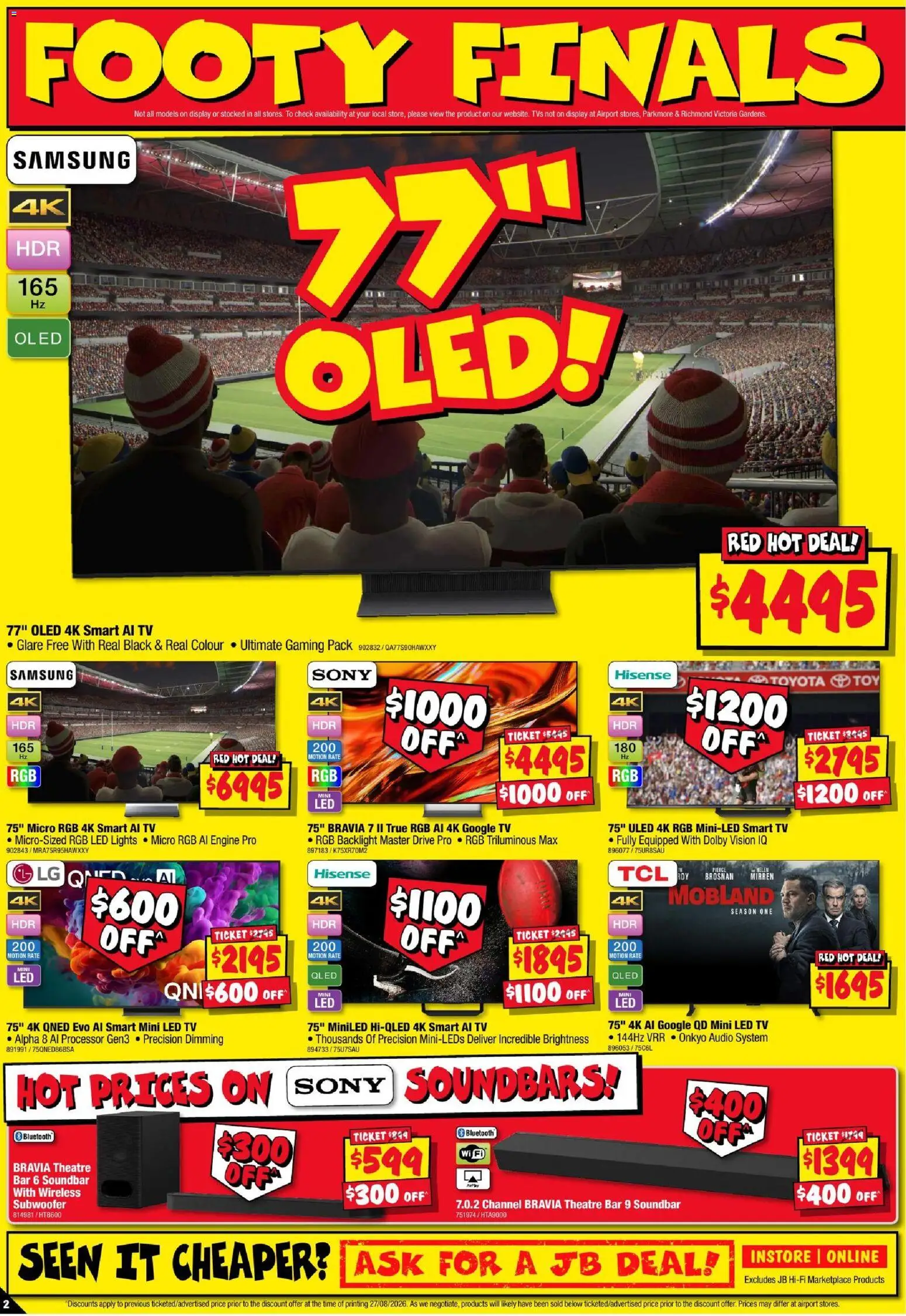 JB Hi-Fi catalogue - valid from 10/09/2026 | Page: 2 | Products: Soundbar, Tv, Audio, Smart tv