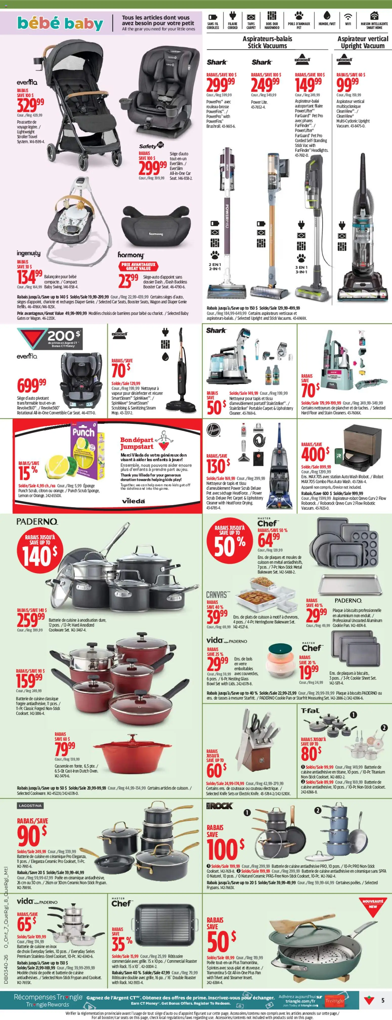 Canadian Tire flyer valid from Oct 1, 2026 | Page: 5 | Products: Biscuits, Carpet