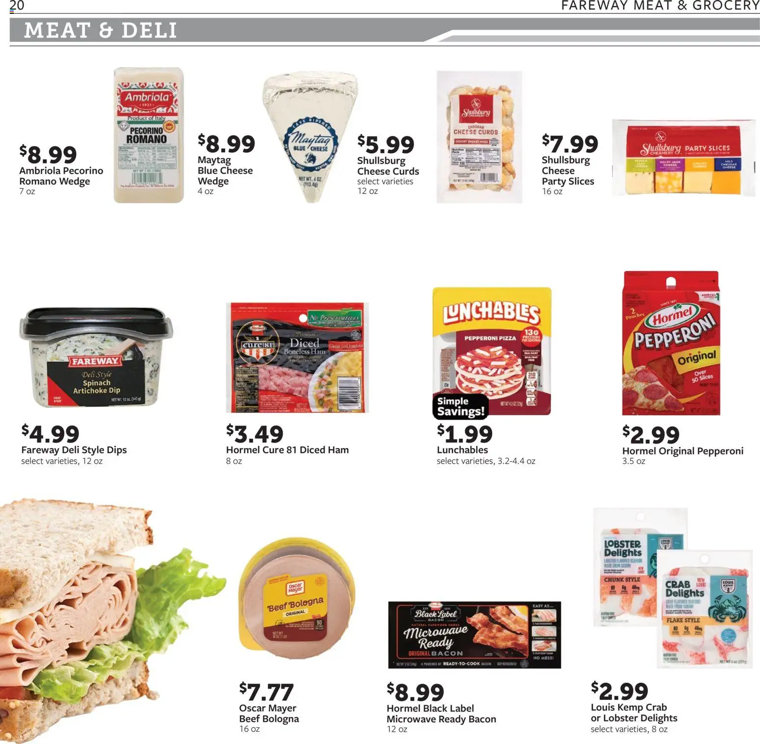 Fareway Weekly Ad - valid from 08/31/2026 | Page: 20 | Products: Pizza, Beef, Bacon, Seafood