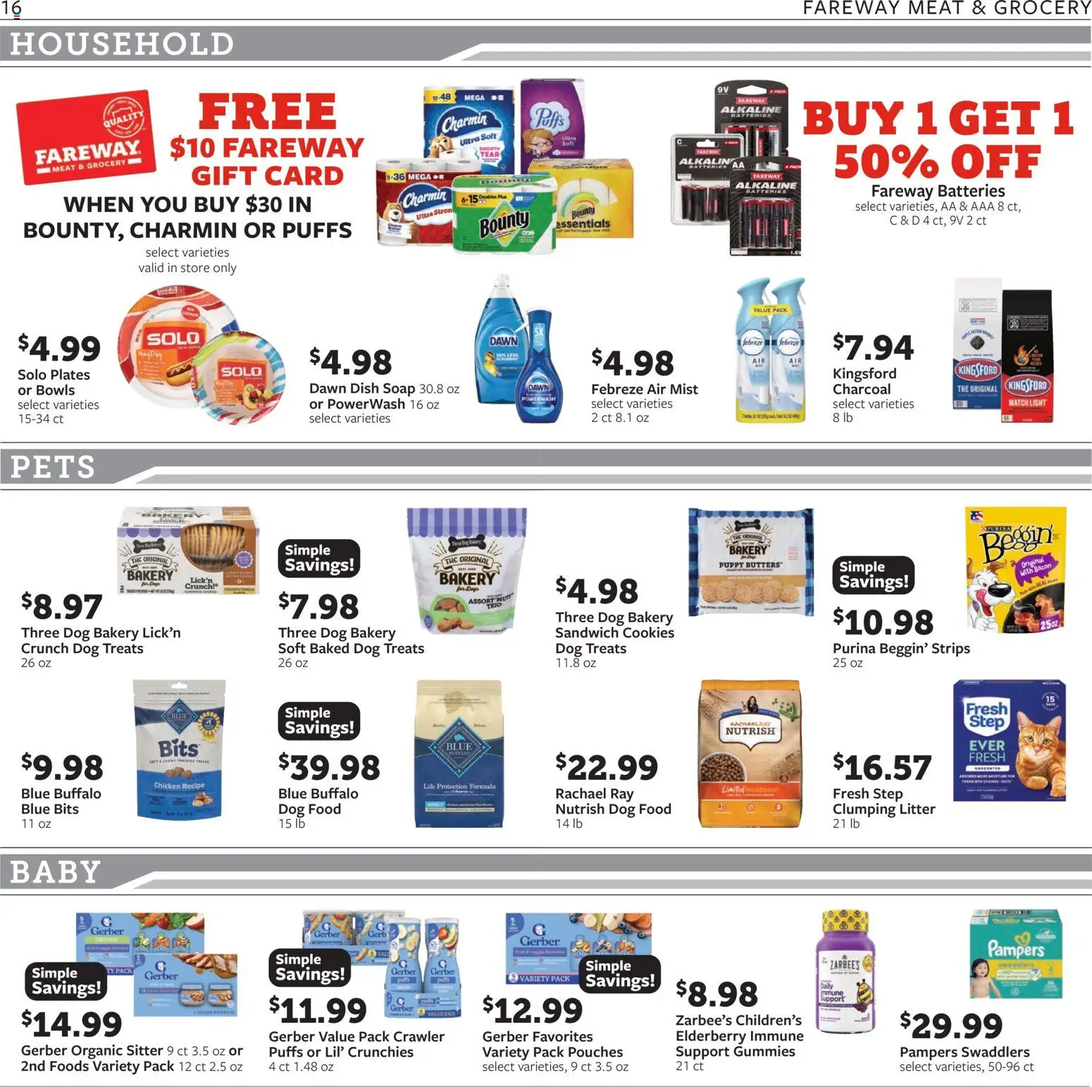 Fareway Weekly Ad - valid from 07/20/2026 | Page: 16 | Products: Bakery, Dog Treats, Soap, Cookies