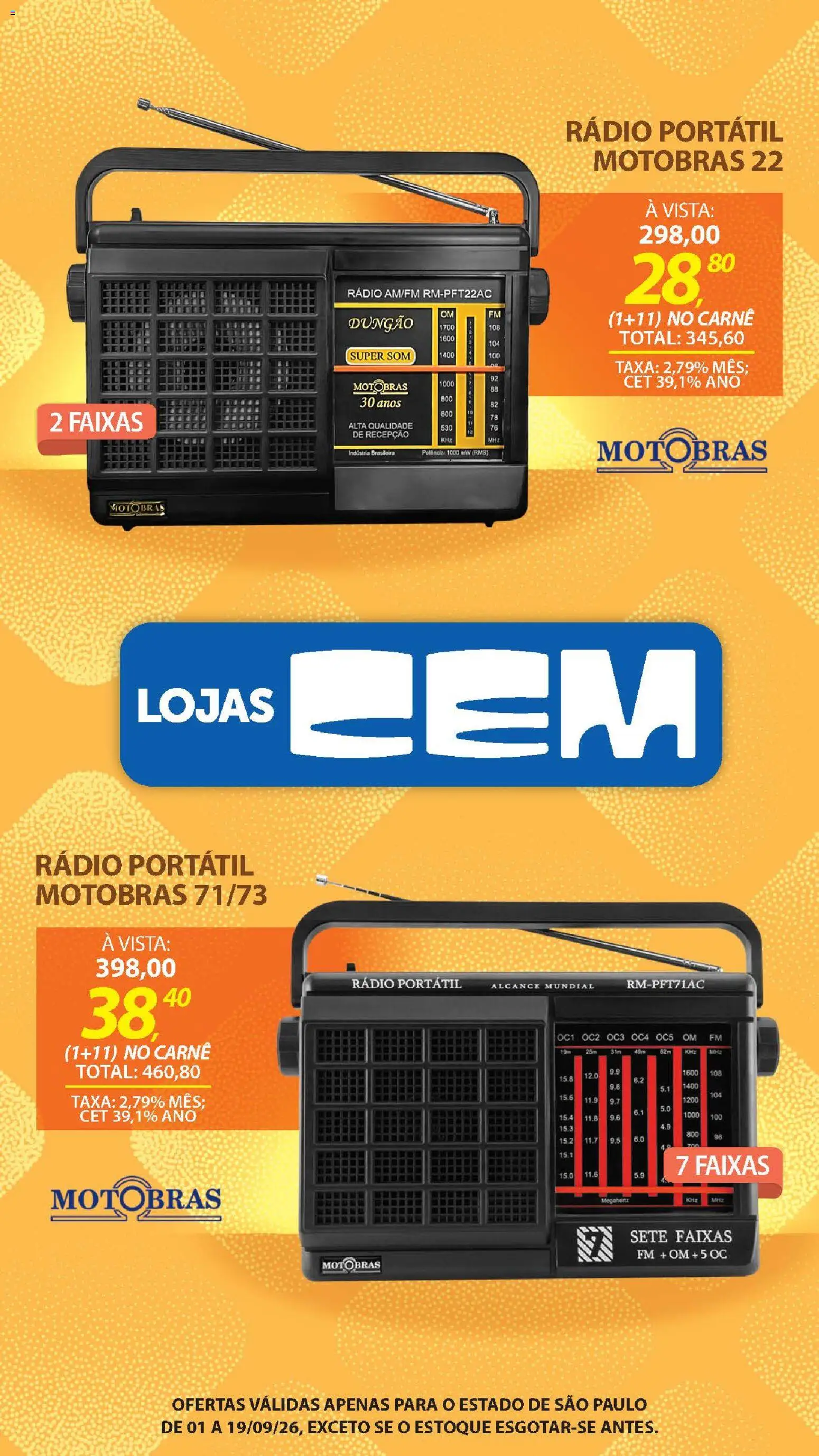 Lojas Cem Folheto - válido de 01/09/2026 | Página: 82 | Produtos: Carne, Rádio