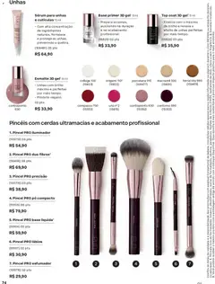 Natura - Ciclo 04/2026 - Pré-Visualização do folheto da loja Natura, válido de 19.02.2026 | Página: 74 | Produtos: Pó compacto, Polvo, Sérum, Top coat