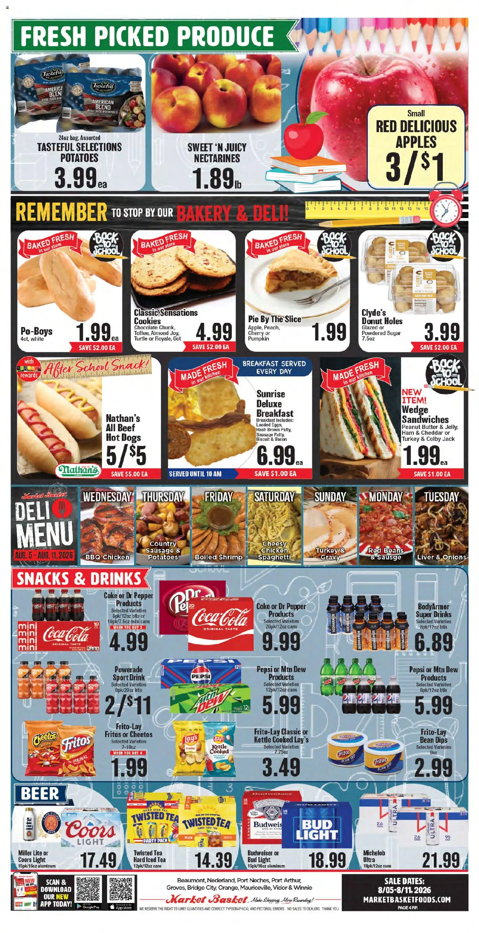 Market Basket Weekly Ad - valid from 08/05/2026 | Page: 6 | Products: Basket, Beef, Sugar, Sausage