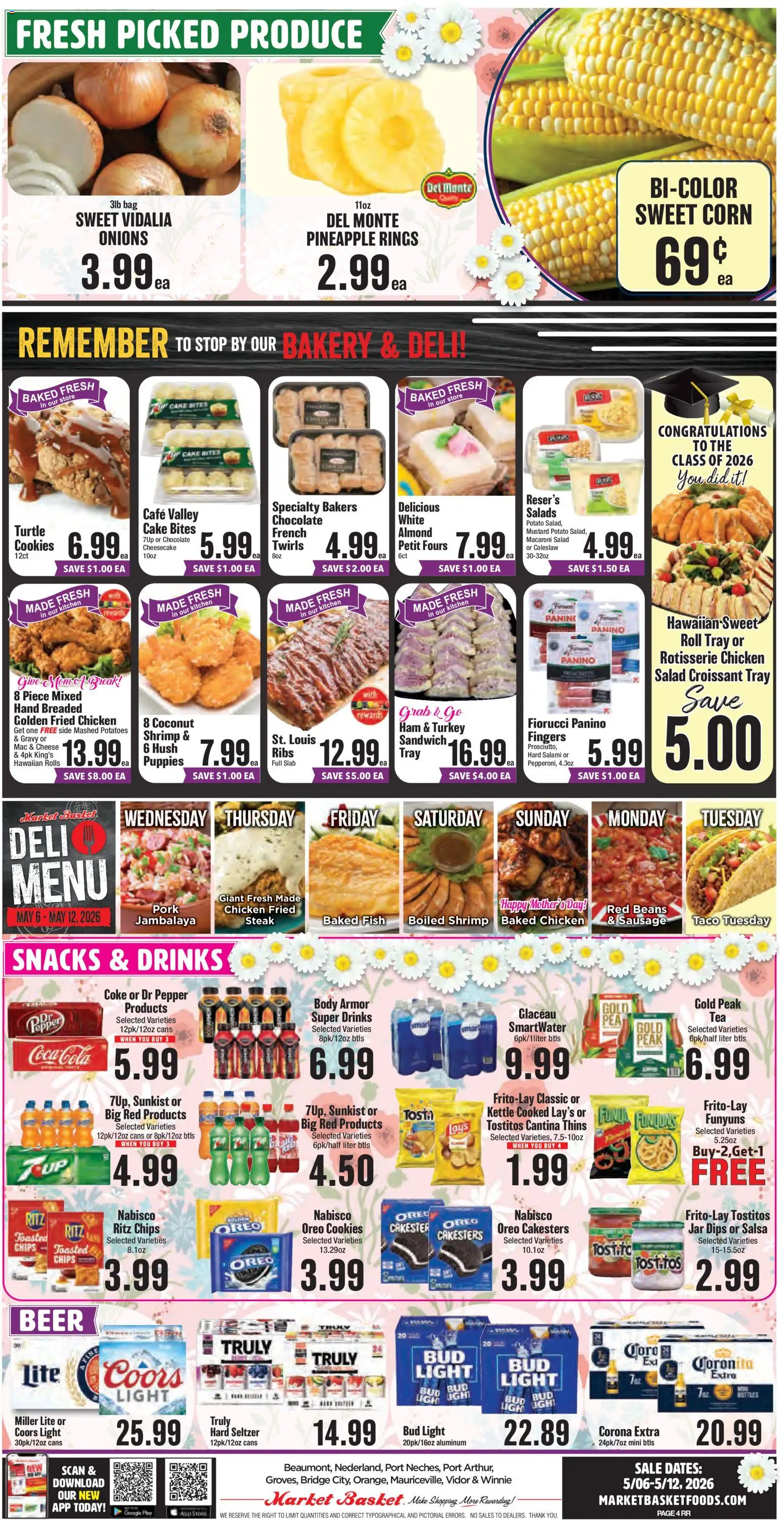 Market Basket Weekly Ad - valid from 06.05.2026 | Page: 4 | Products: Ham, Fish, Potatoes, Pepper