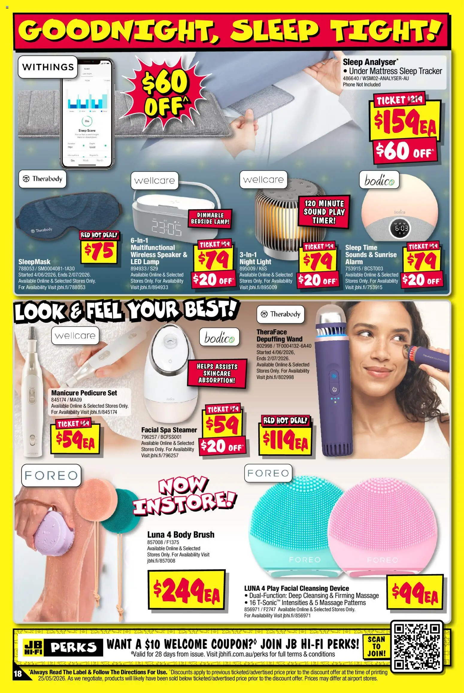 JB Hi-Fi catalogue - valid from 10.06.2026 | Page: 18 | Products: Speaker, Pedicure, Timer, Mattress