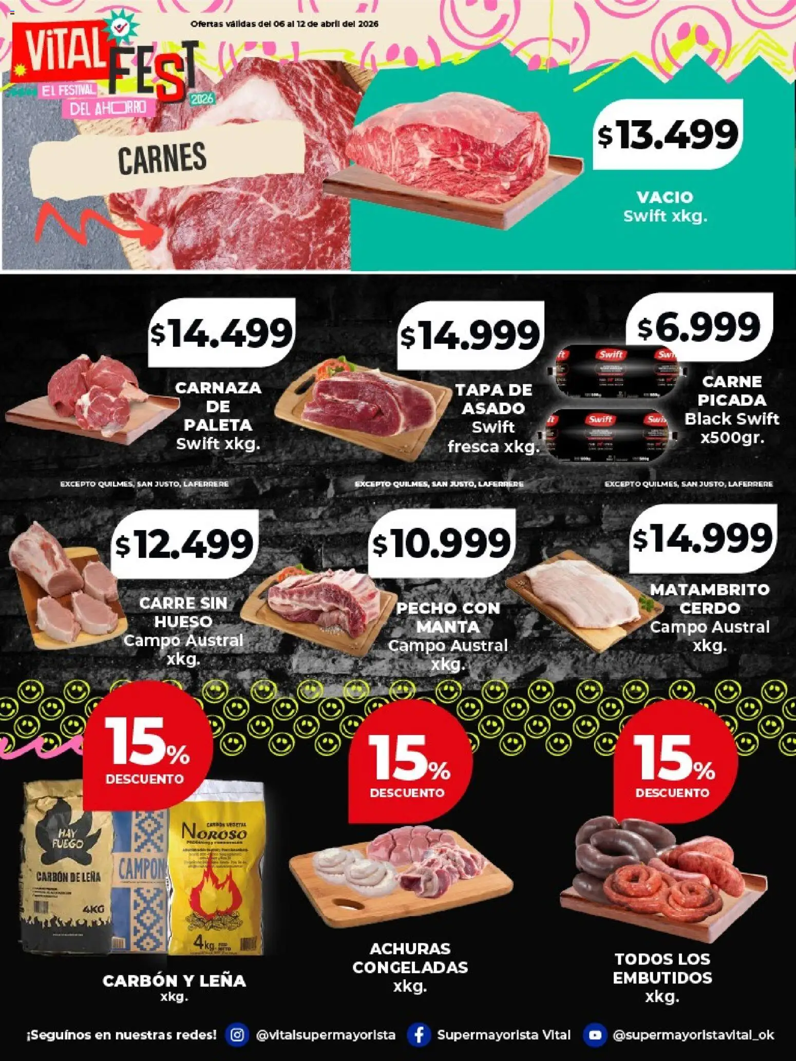 Vital - Especial de frescos │ válido desde el 06/04/2026 | Página: 2 | Productos: Carne, Paleta, Leña, Cerdo