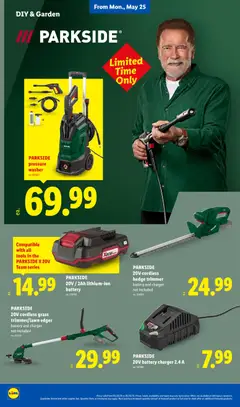 Preview of Lidl weekly ads valid from 20.05.2026 | Page: 34 | Products: Trimmer, Battery, Washer, Charger