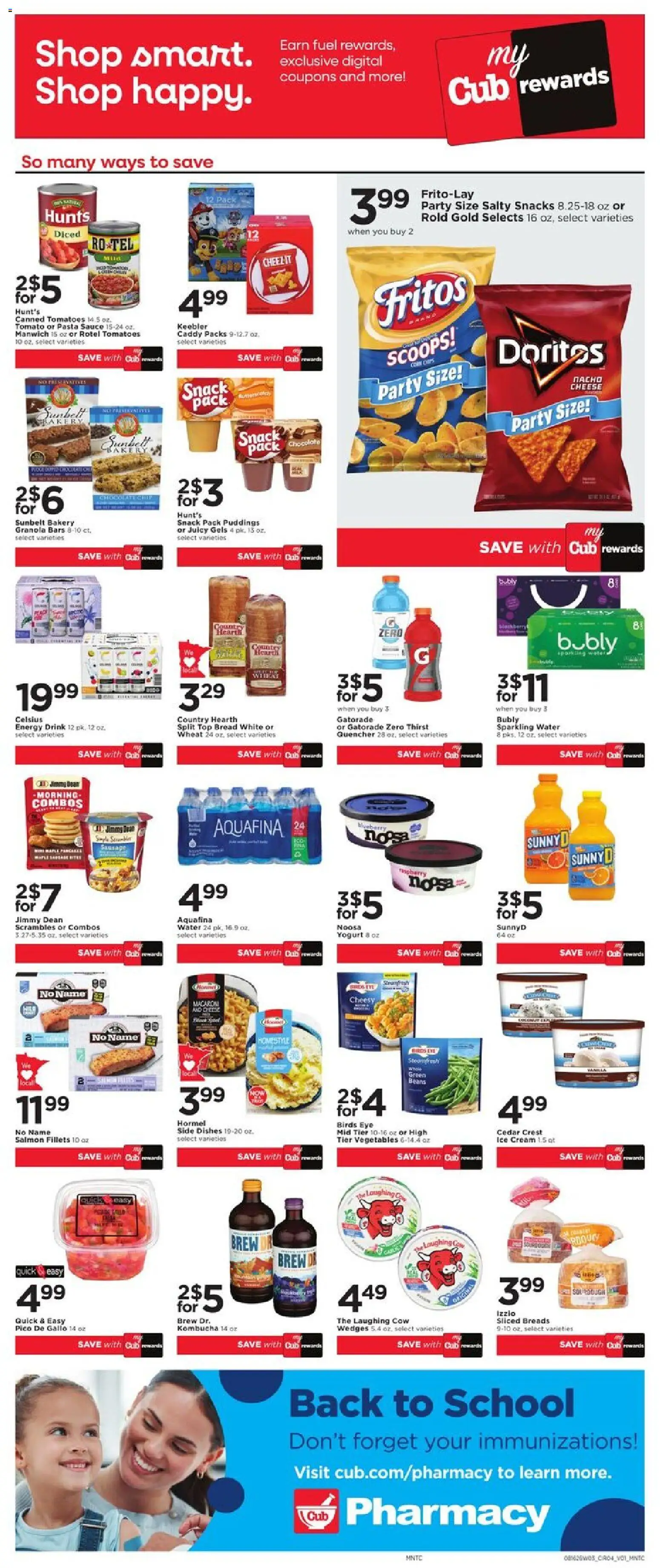 Cub Foods Weekly Ad - valid from 08/16/2026 | Page: 6 | Products: Bread, Tomatoes, Ice cream, Water