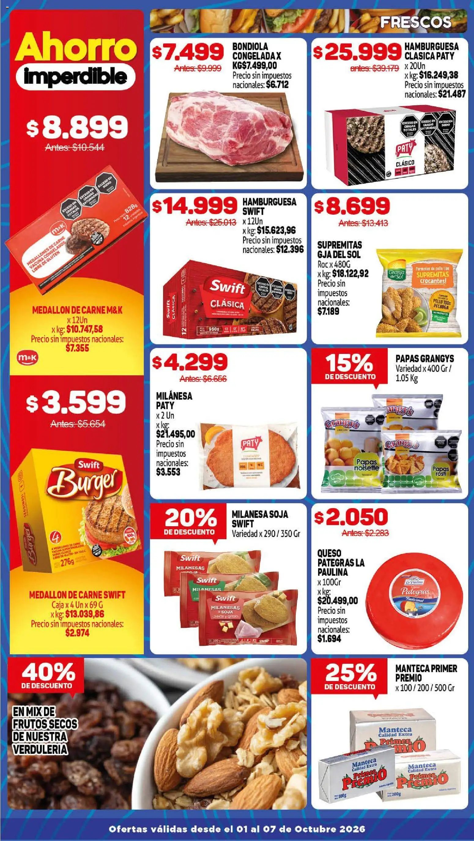 Makro Ofertas │ válido desde el 01/10/2026 | Página: 2 | Productos: Caja, Milanesa, Carne, Jamón
