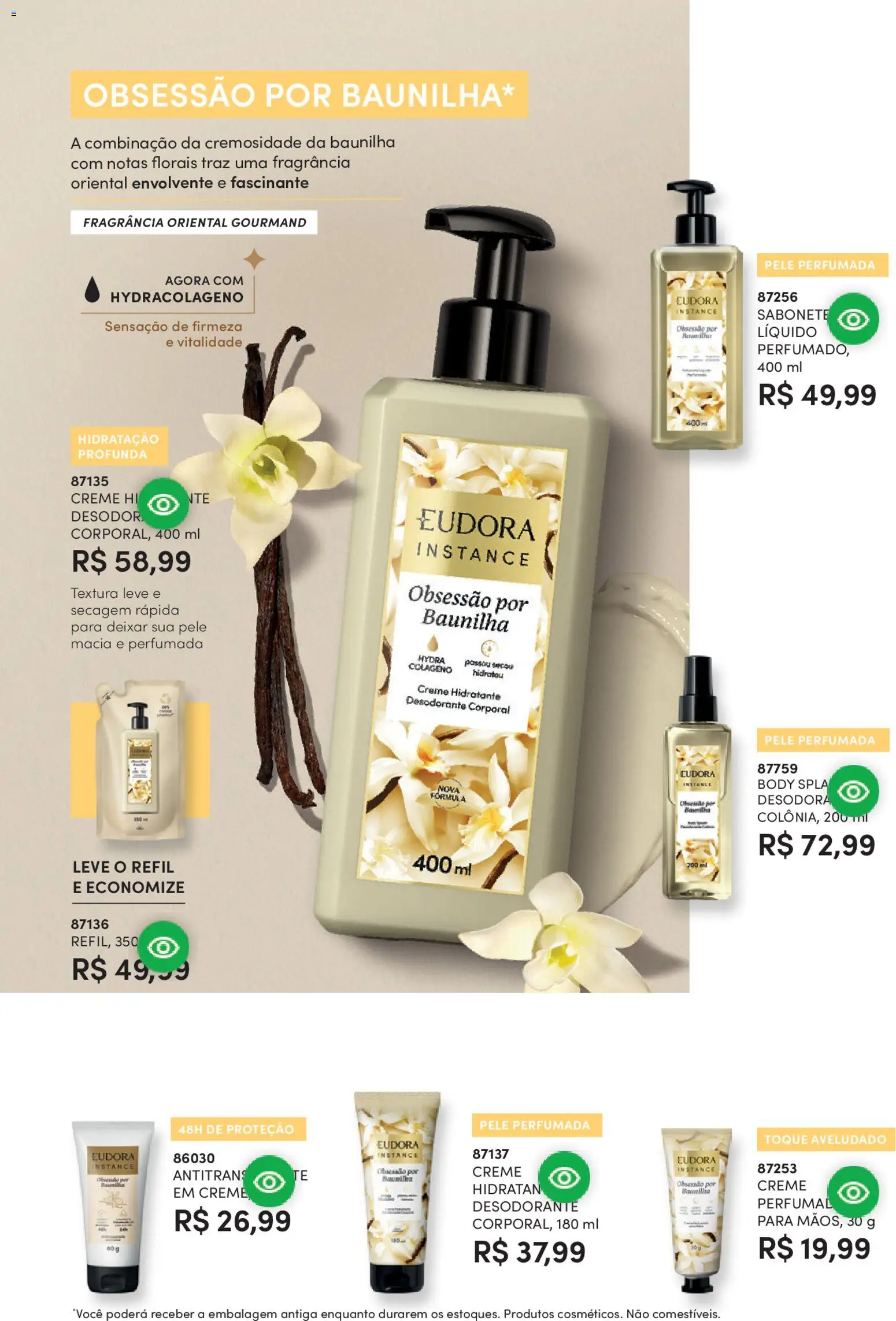 Eudora Folheto - válido de 01.04.2026 | Página: 112 | Produtos: Fragrância, Desodorante, Sabonete, Body