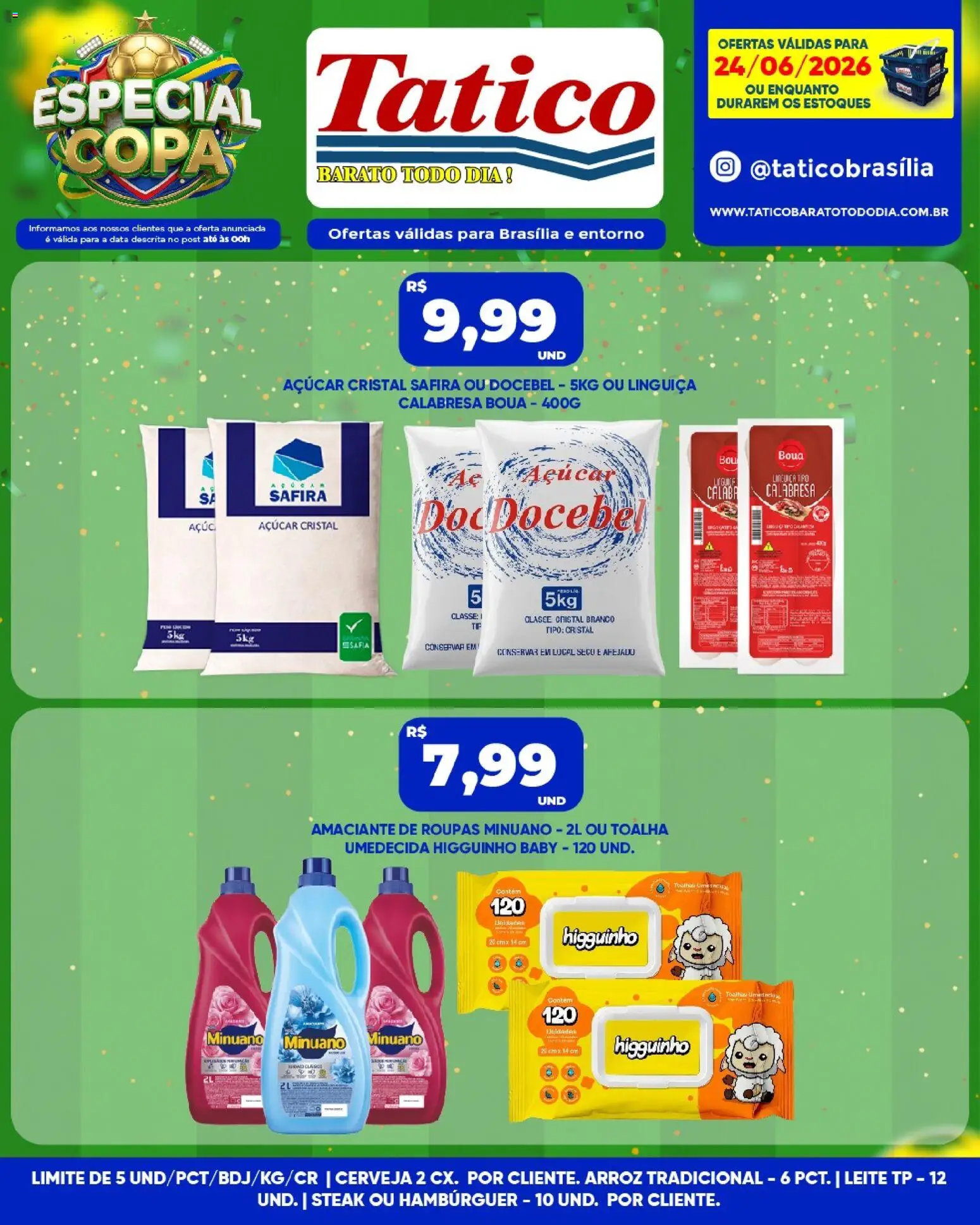 Tatico Folheto - válido de 24/06/2026 | Página: 7 | Produtos: Amaciante de roupas, Roupas, Açúcar, Amaciante