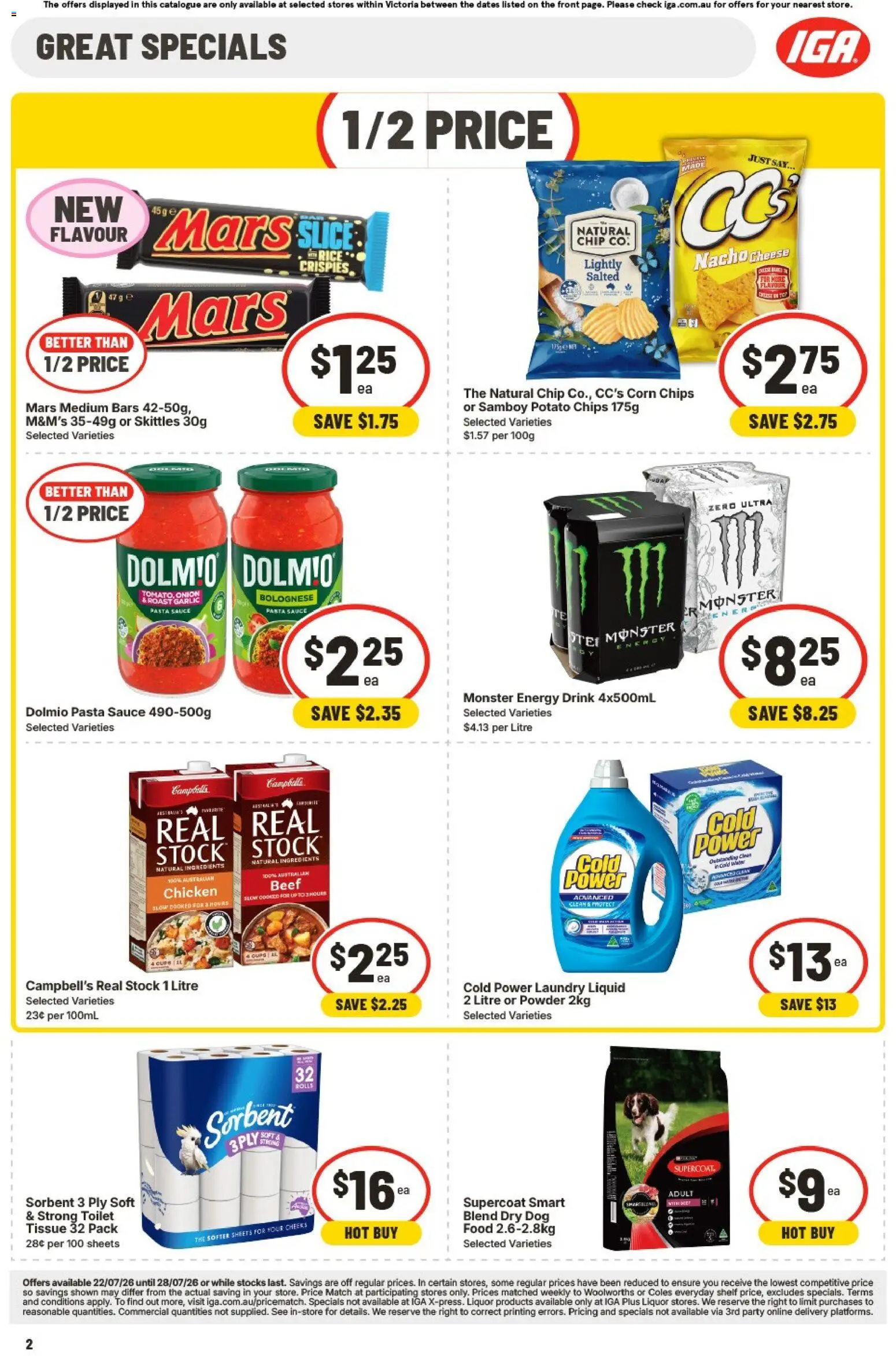 IGA catalogue - valid from 27/07/2026 | Page: 11 | Products: Energy drink, Rice, Pasta, Sauce