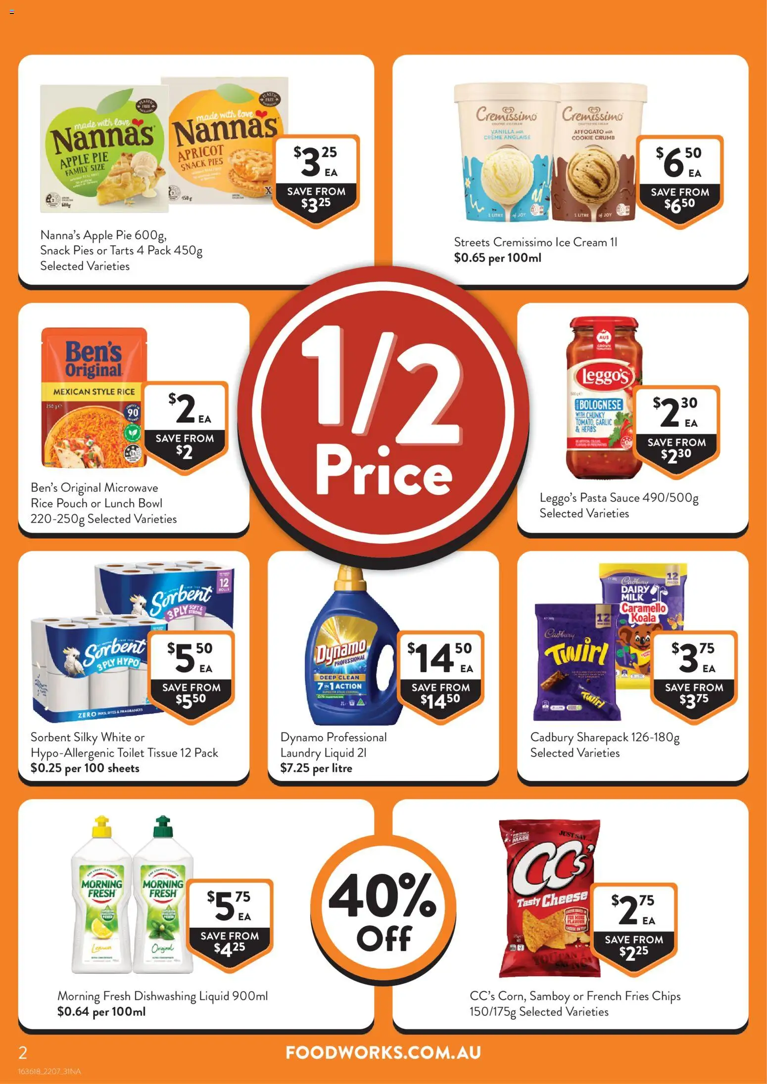 Foodworks catalogue - valid from 22/07/2026 | Page: 2 | Products: Dairy, Cheese, Rice, Sauce