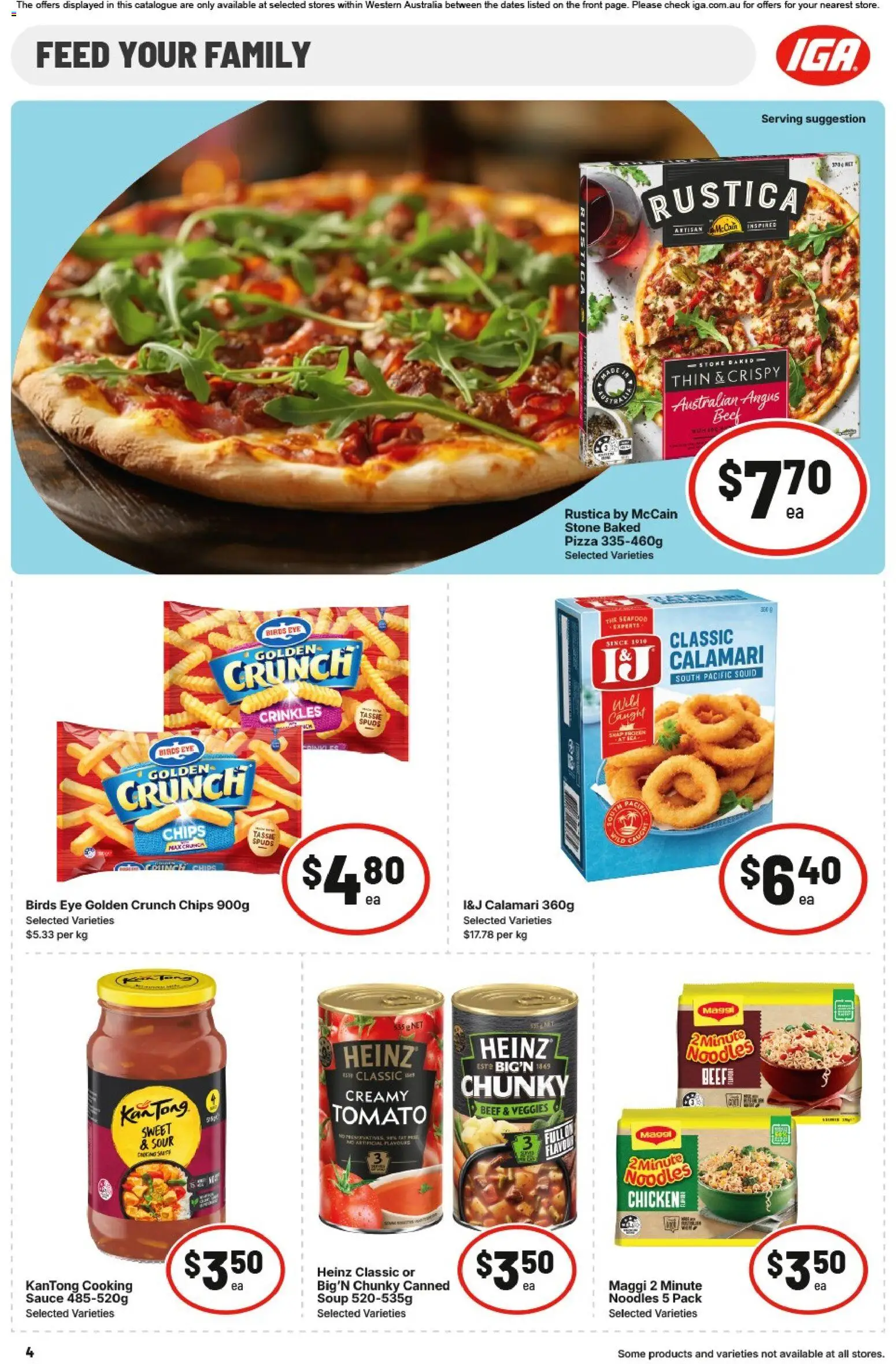 IGA catalogue - valid from 20.05.2026 | Page: 5 | Products: Pizza, Noodles, Soup, Seafood