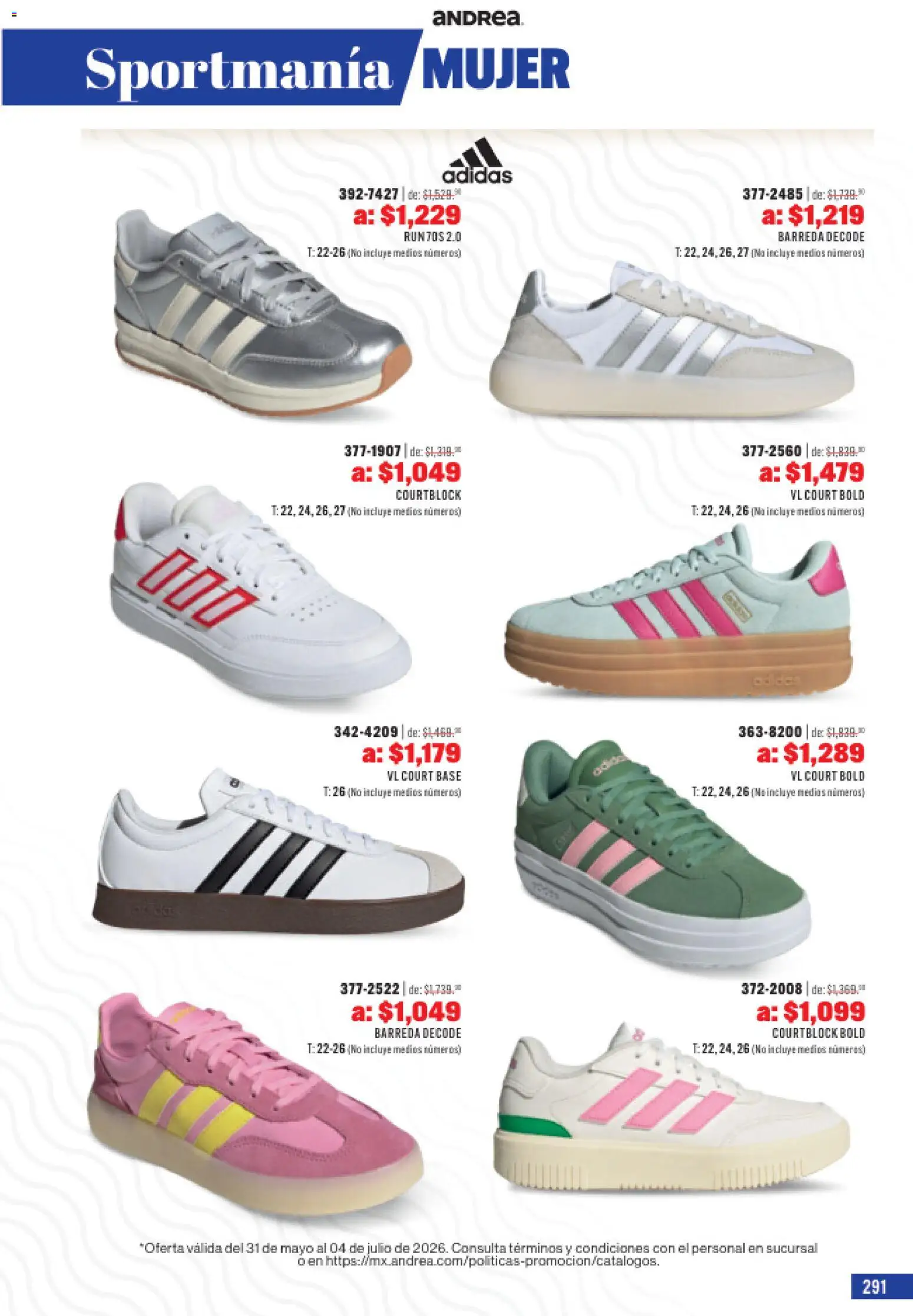 Nuevas ofertas de Andrea válidas en toda la República Mexicana desde el 31.05.2026. ¡Encuentra las mejores ofertas en Andrea catálogo Outlet! | Página: 291