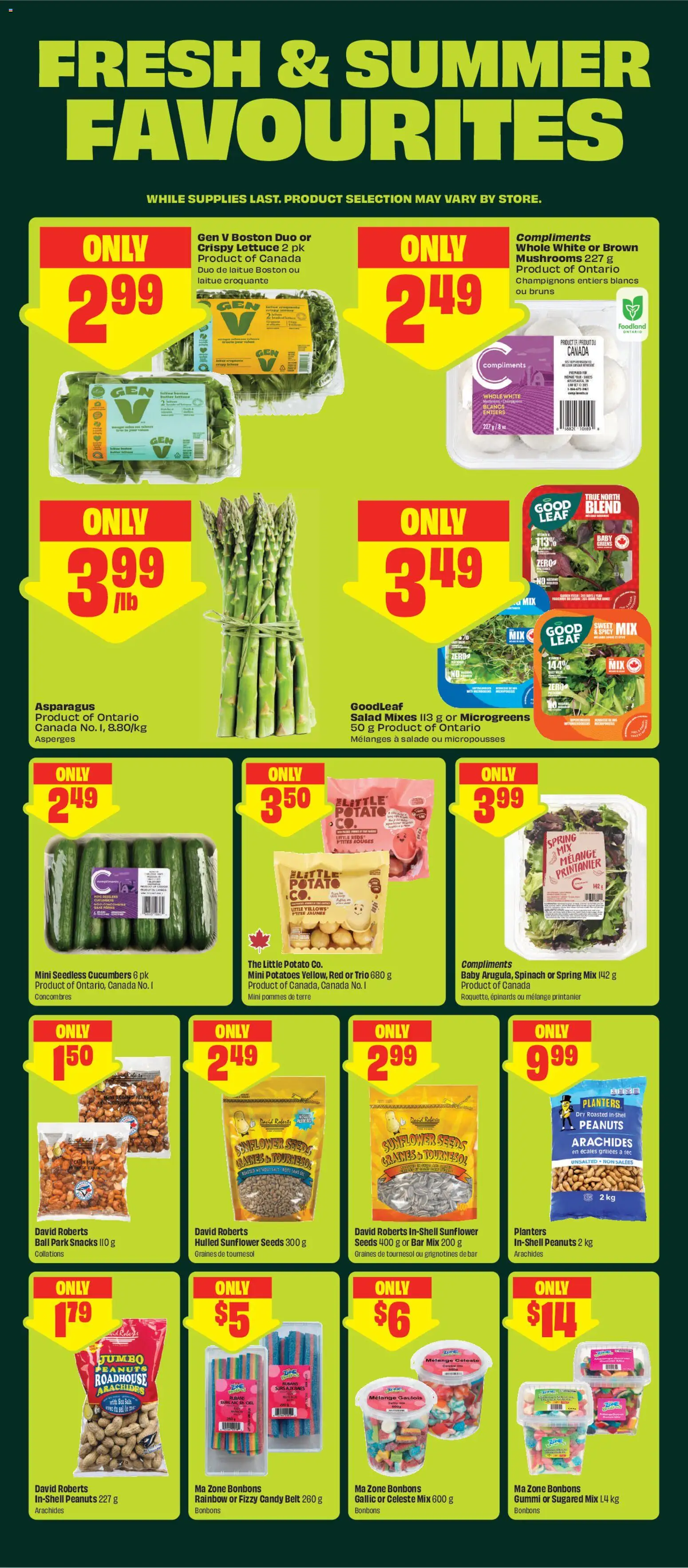 FreshCo flyer valid from 04.06.2026 | Page: 5 | Products: Cucumbers, Belt, Salad, Potatoes