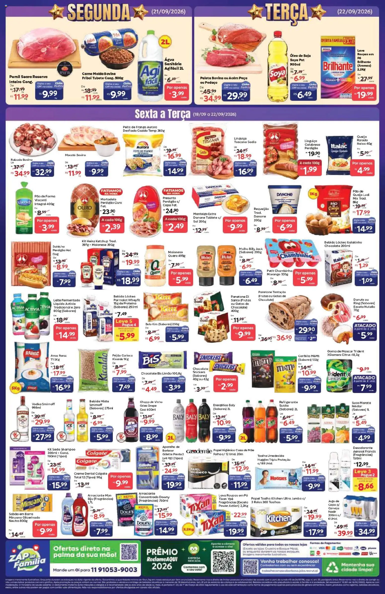 Barbosa Supermercados Folheto - válido de 18/09/2026 | Página: 2 | Produtos: Pão de forma, Bebida, Papel higiênico, Pão de queijo