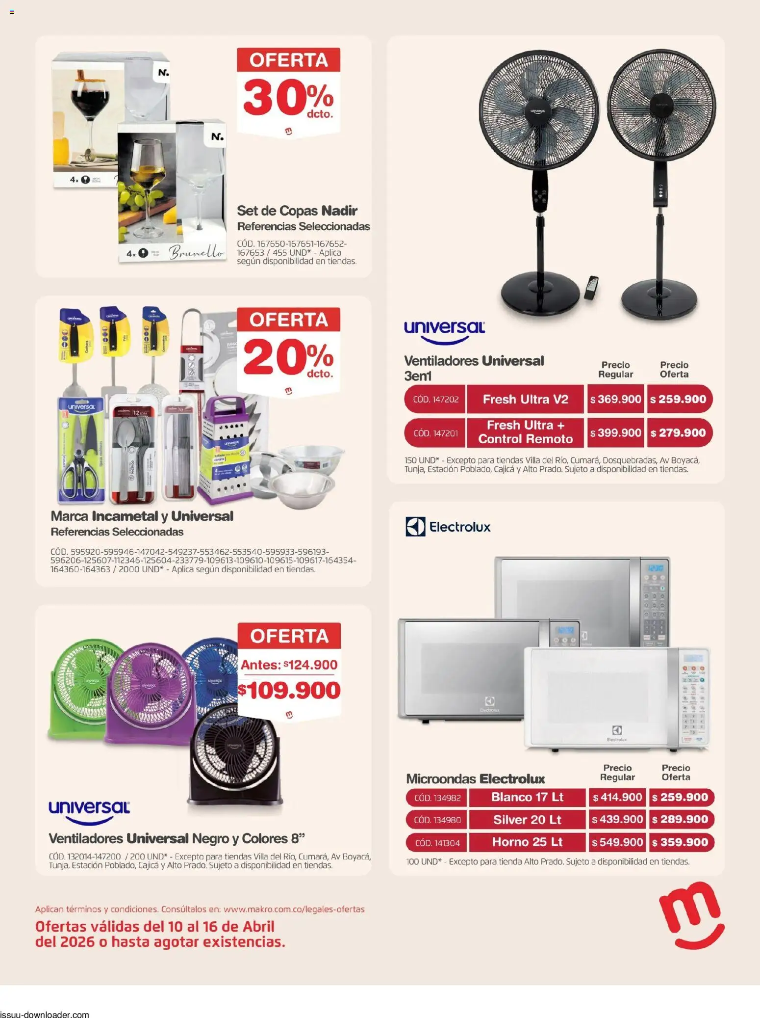 Makro revista - valida desde el 10.04.2026 | Página: 27 | Productos: Horno, Microondas, Control remoto