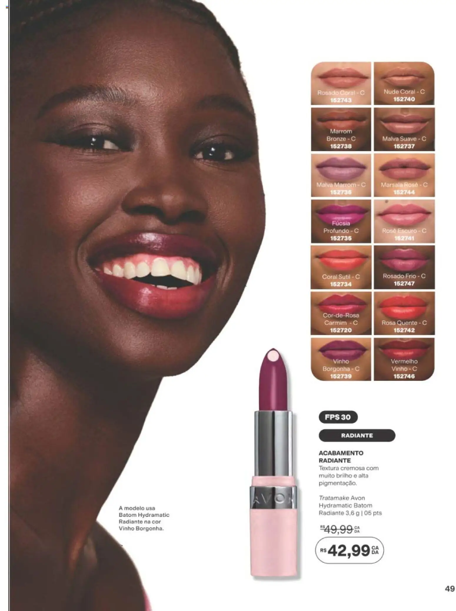Avon Folheto - válido de 01/09/2026 | Página: 49 | Produtos: Batom, Vinho