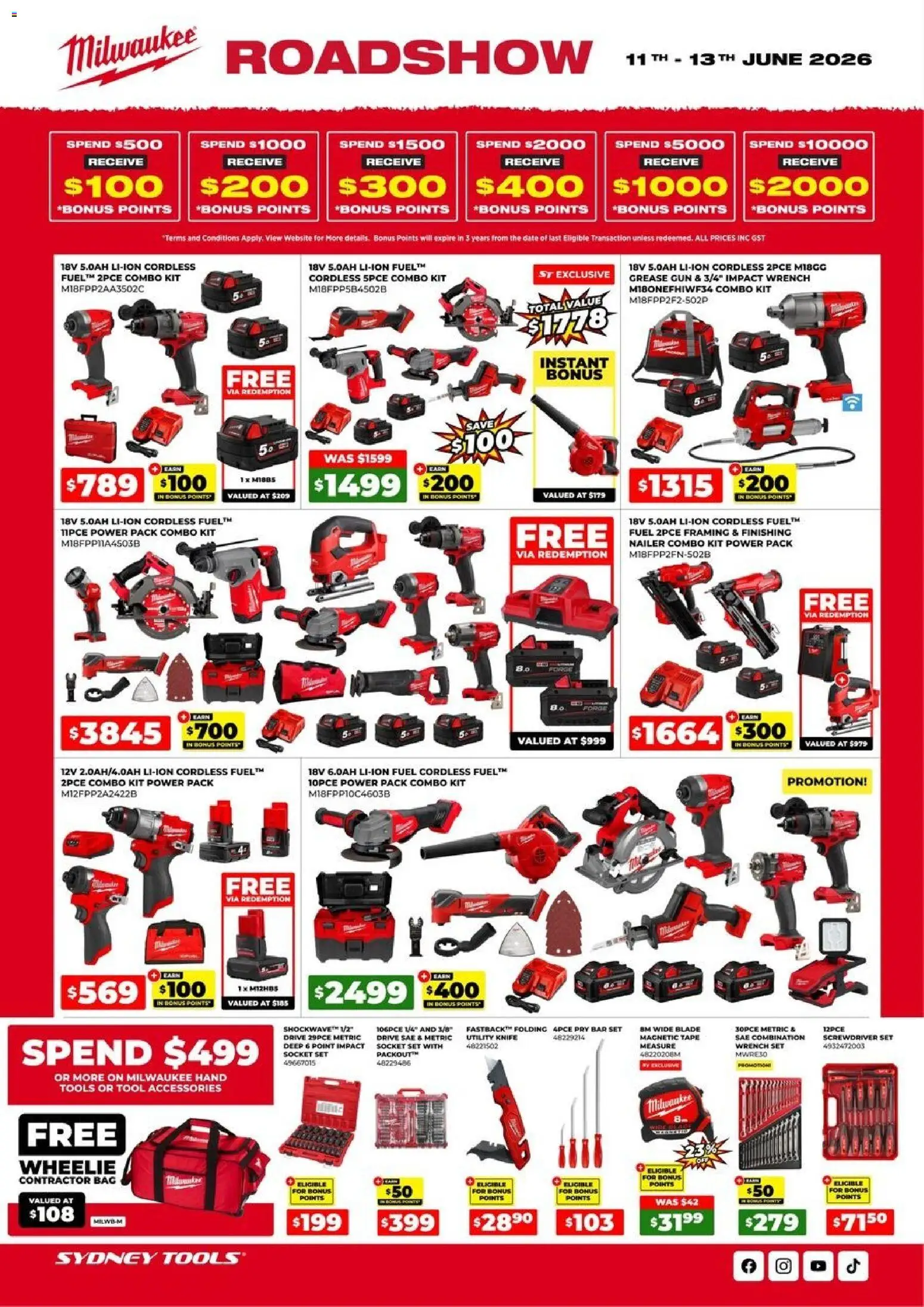 Sydney Tools catalogue - valid from 11.06.2026 | Page: 1 | Products: Socket, Accessories, Date, Tools