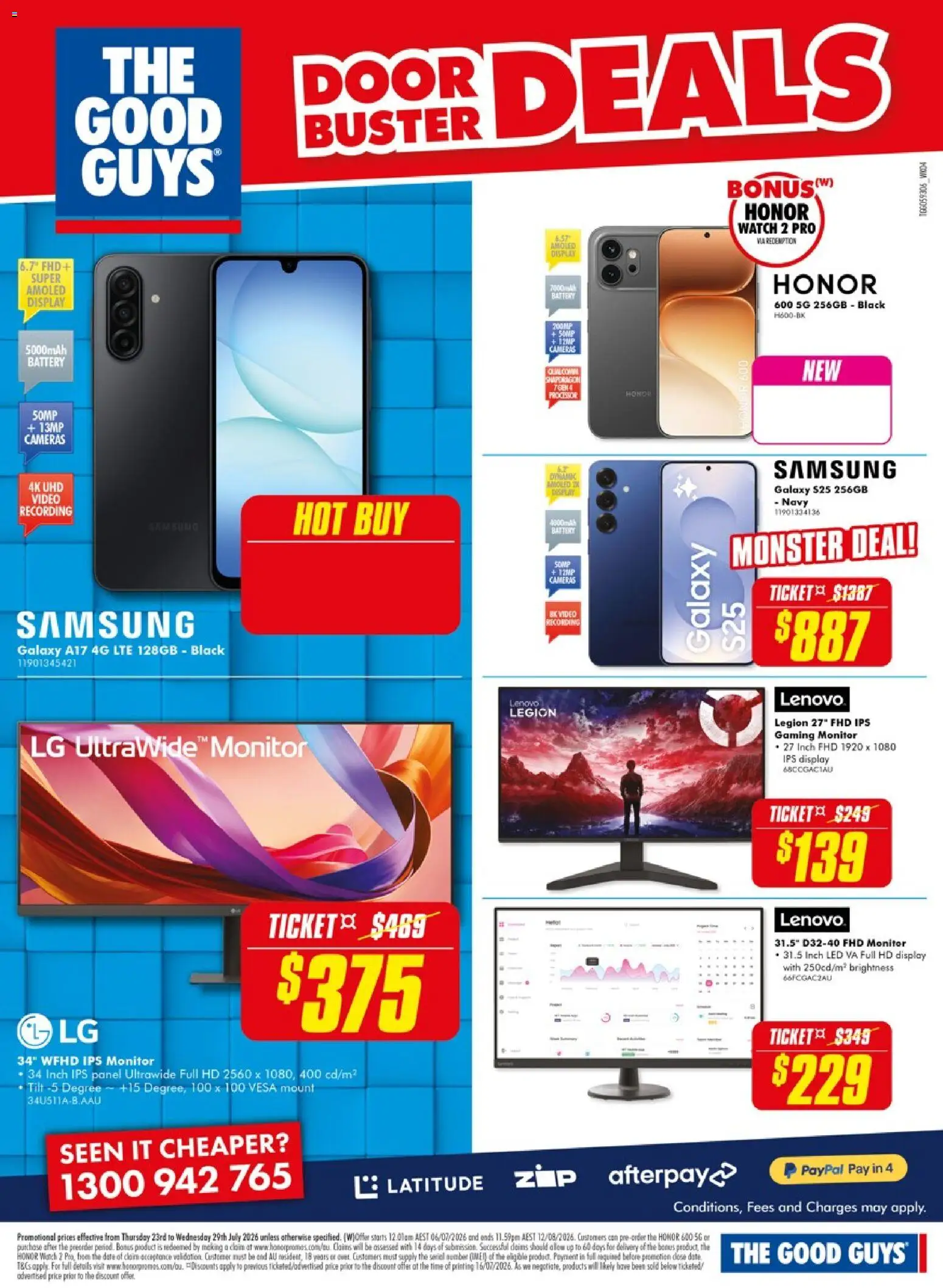 The Good Guys catalogue - valid from 23/07/2026 | Page: 6 | Products: Battery, Date, Watch, Monitor