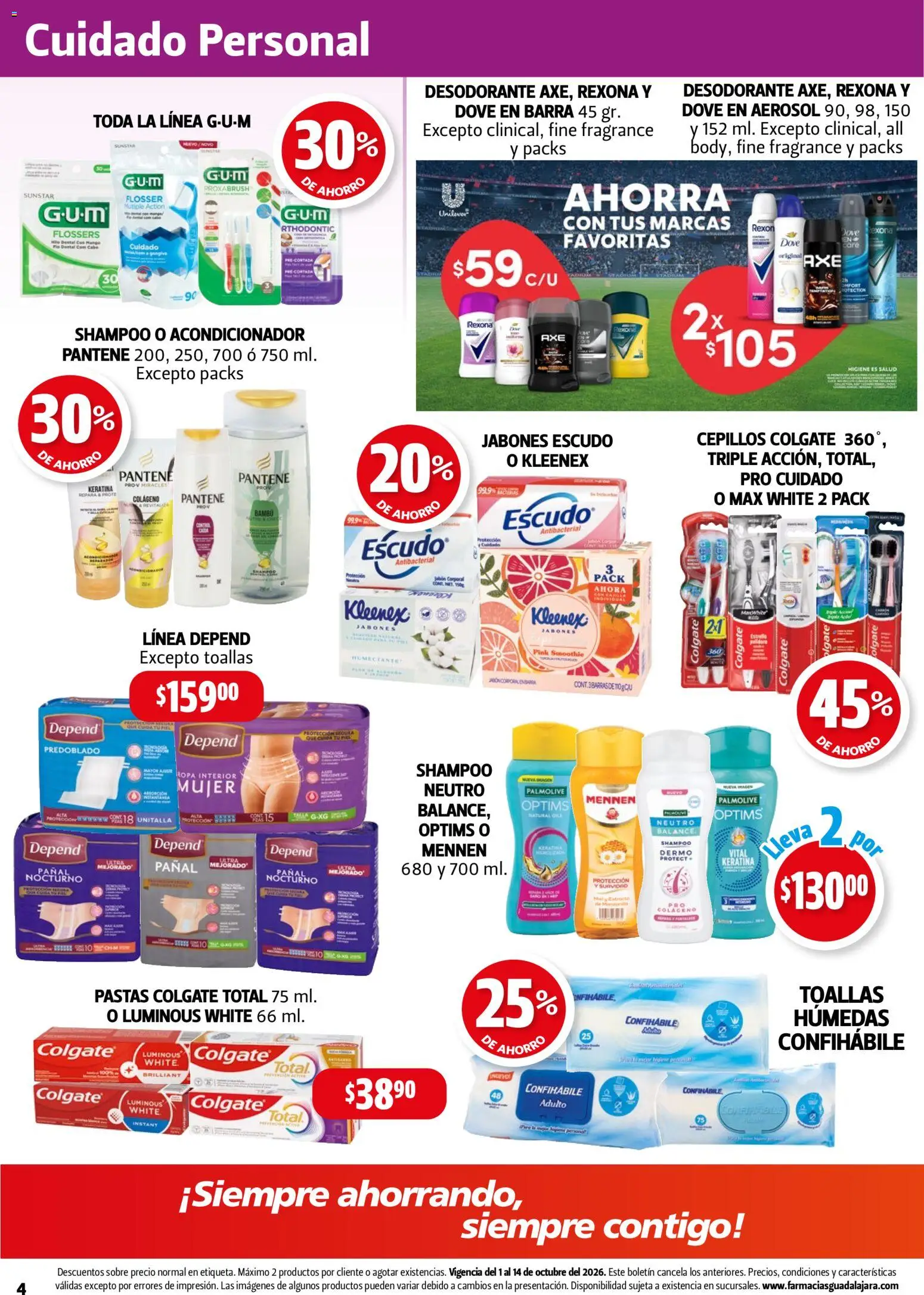 Nuevas ofertas de Farmacia Guadalajara válidas en toda la República Mexicana desde el 01/10/2026. ¡Encuentra las mejores ofertas en Farmacia Guadalajara catálogo! | Página: 4 | Productos: Smoothie, Shampoo, Ropa interior, Sobre