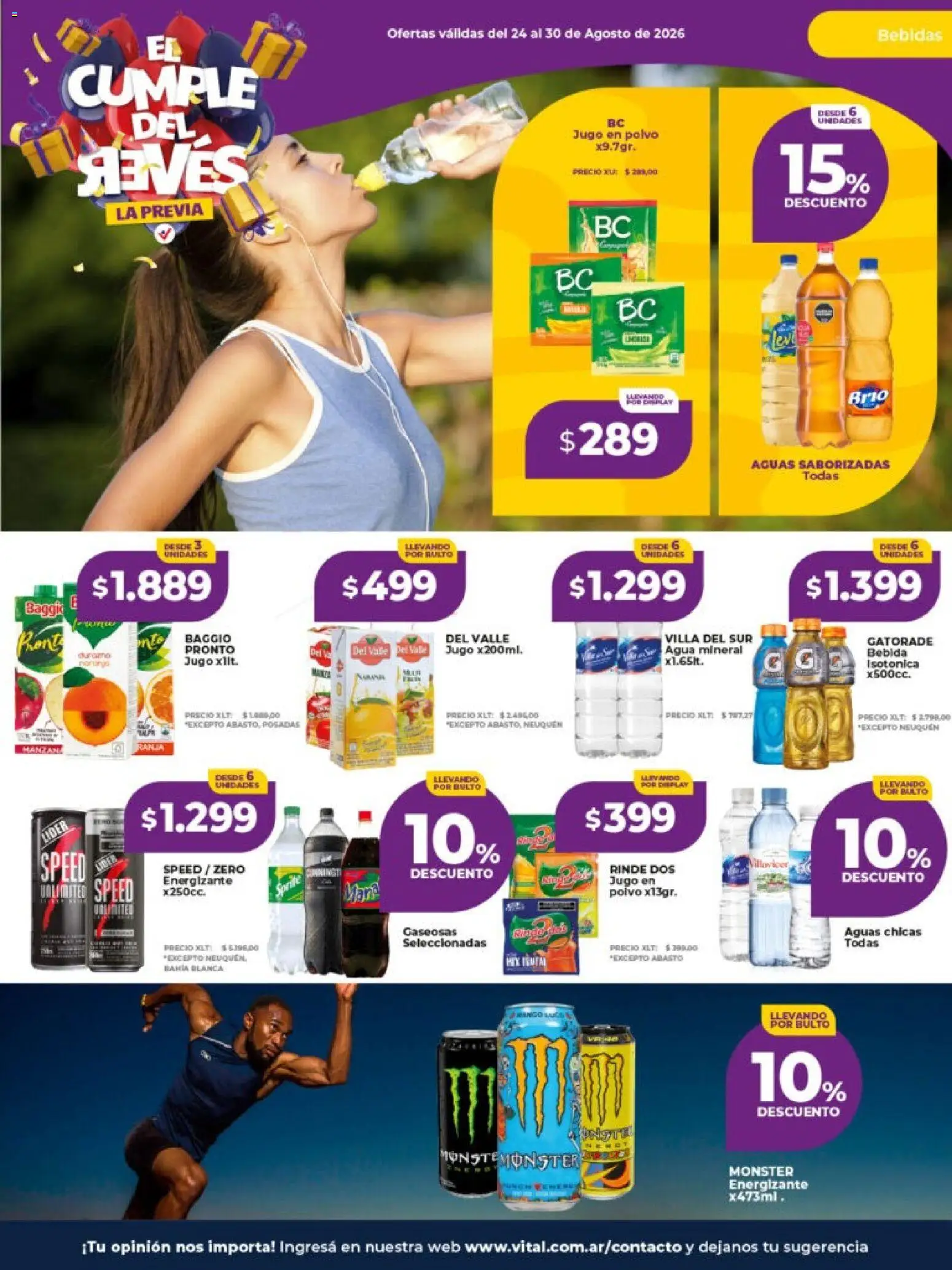 Vital - Ofertas │ válido desde el 24/08/2026 | Página: 14 | Productos: Bebida isotónica, Sprite, Bebidas, Jugo